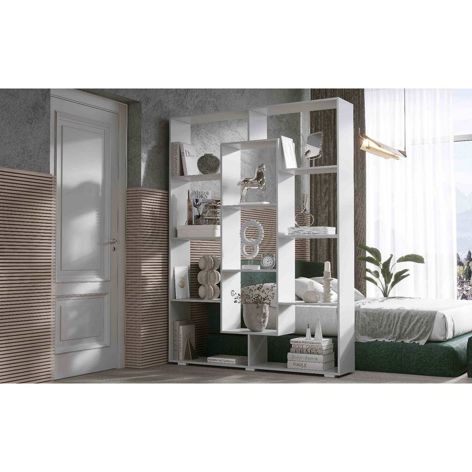 Изображение товара Стеллаж Клик мебель 150x203.6x29.7 см ЛДСП цвет белый