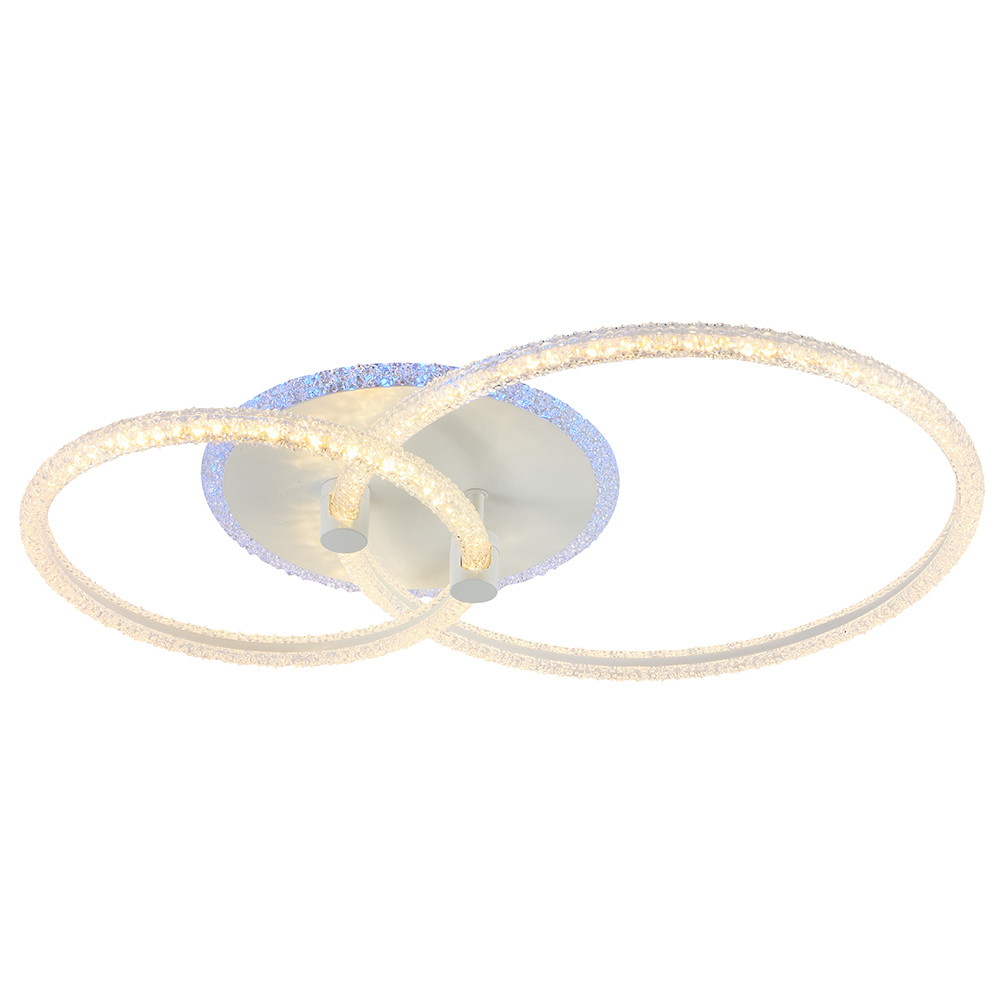 Изображение товара Люстра потолочная светодиодная Profit Light 8024/2 с пультом управления 10 м² стильная белая