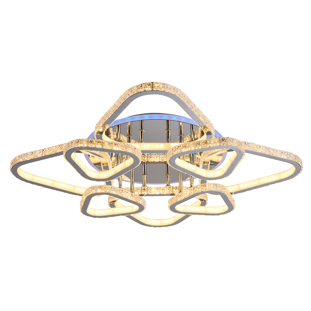 Изображение товара Люстра потолочная светодиодная Profit light 8042/4+4 с пультом управления 30 м² регулируемый белый свет цвет белый