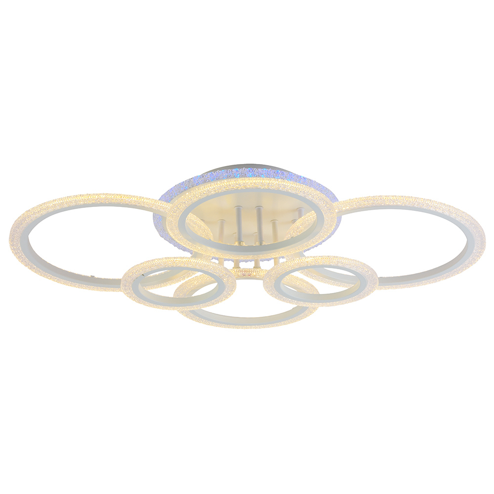 Изображение товара Люстра потолочная светодиодная Profit light 8086/6 WHT с пультом управления 10 м² регулируемый белый свет цвет белый