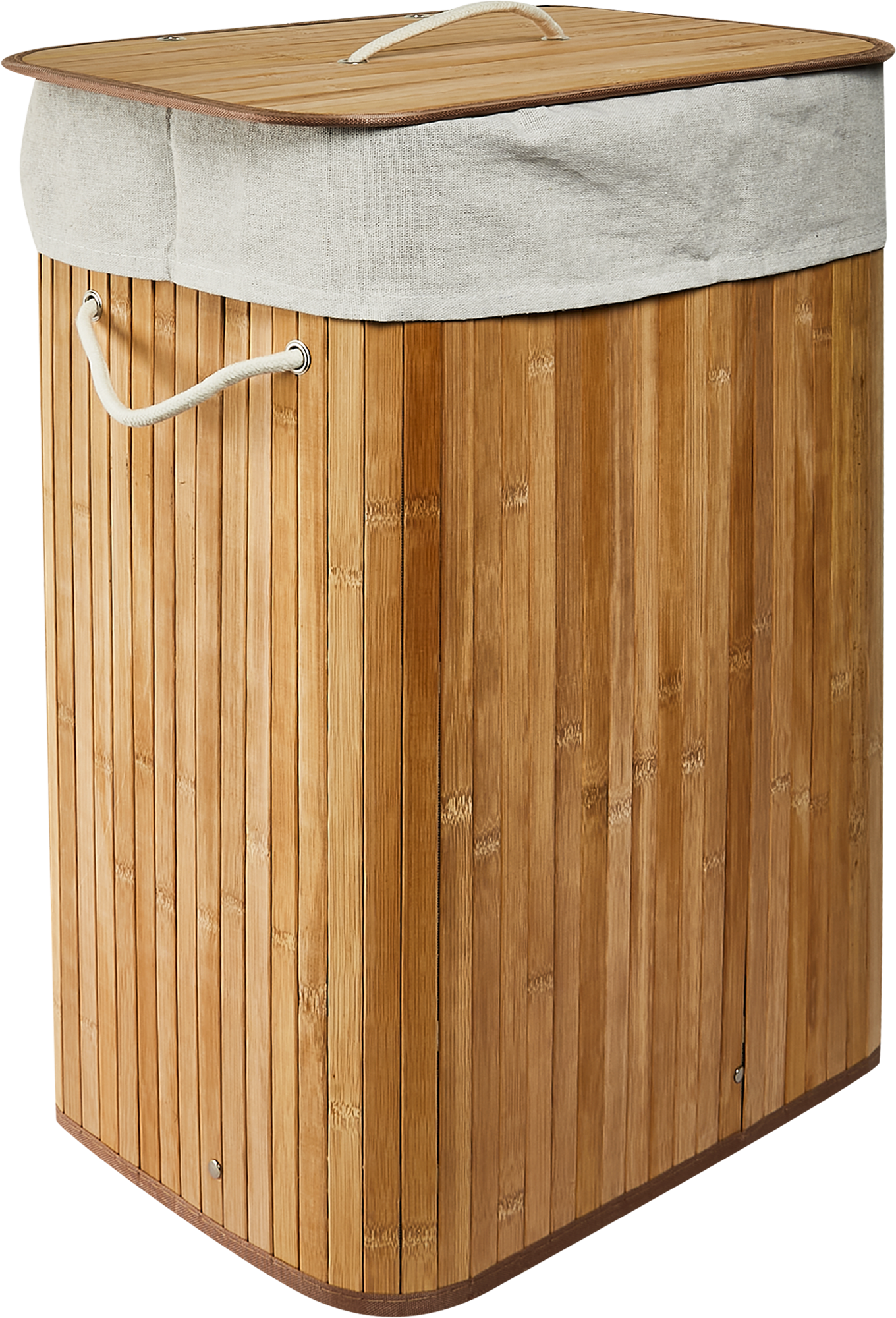 Изображение товара Корзина для белья Vidage Cesto 72 л бежевый бамбук прямоугольная
