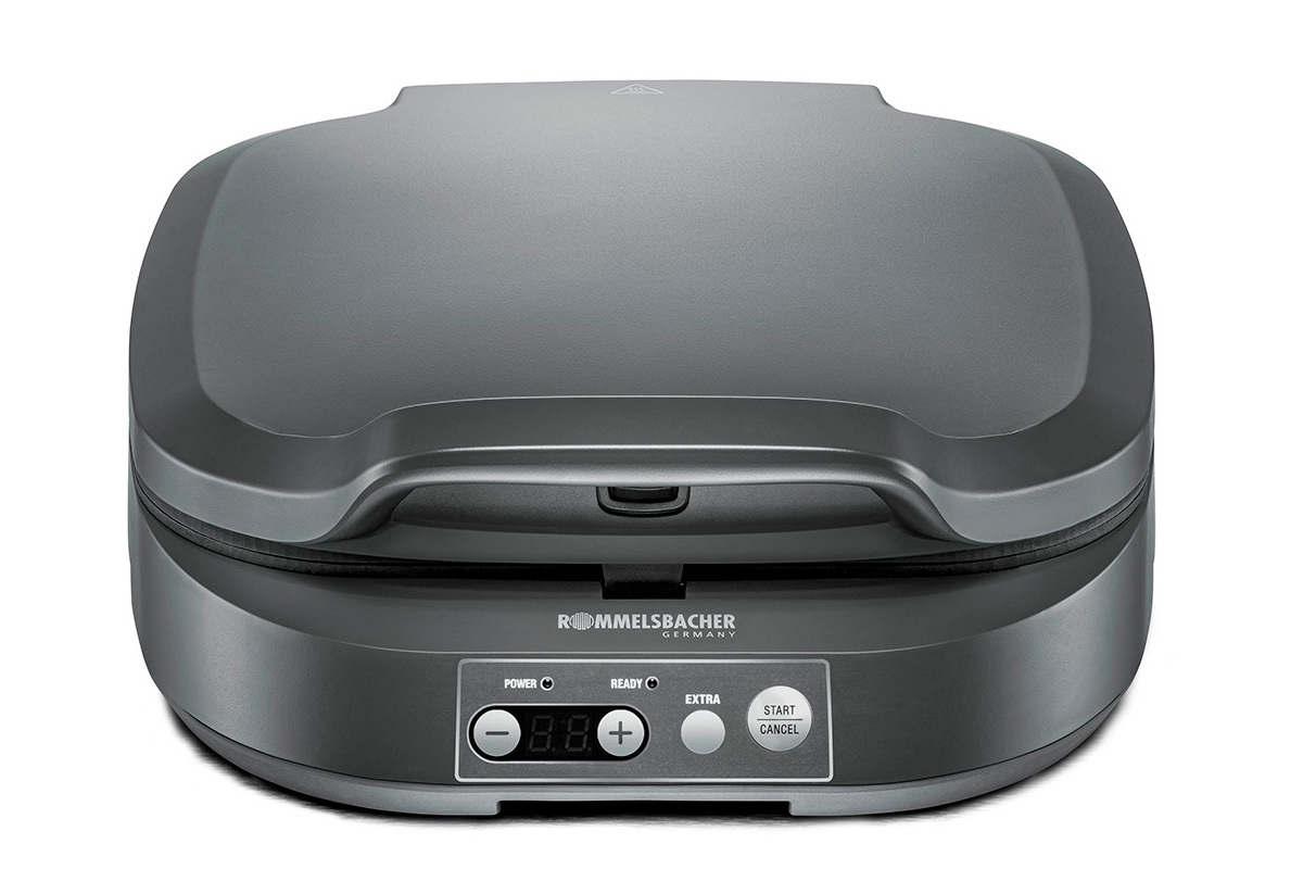 Изображение товара Мощная серая сэндвичница Rommelsbacher St 1800 для 4 сэндвичей быстрый нагрев