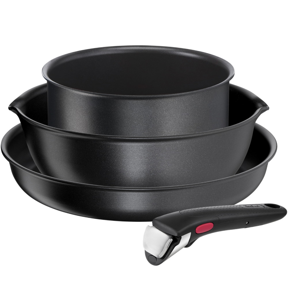 Набор посуды 4 предмета Tefal Ingenio Daily Chef Black алюминий цвет ...