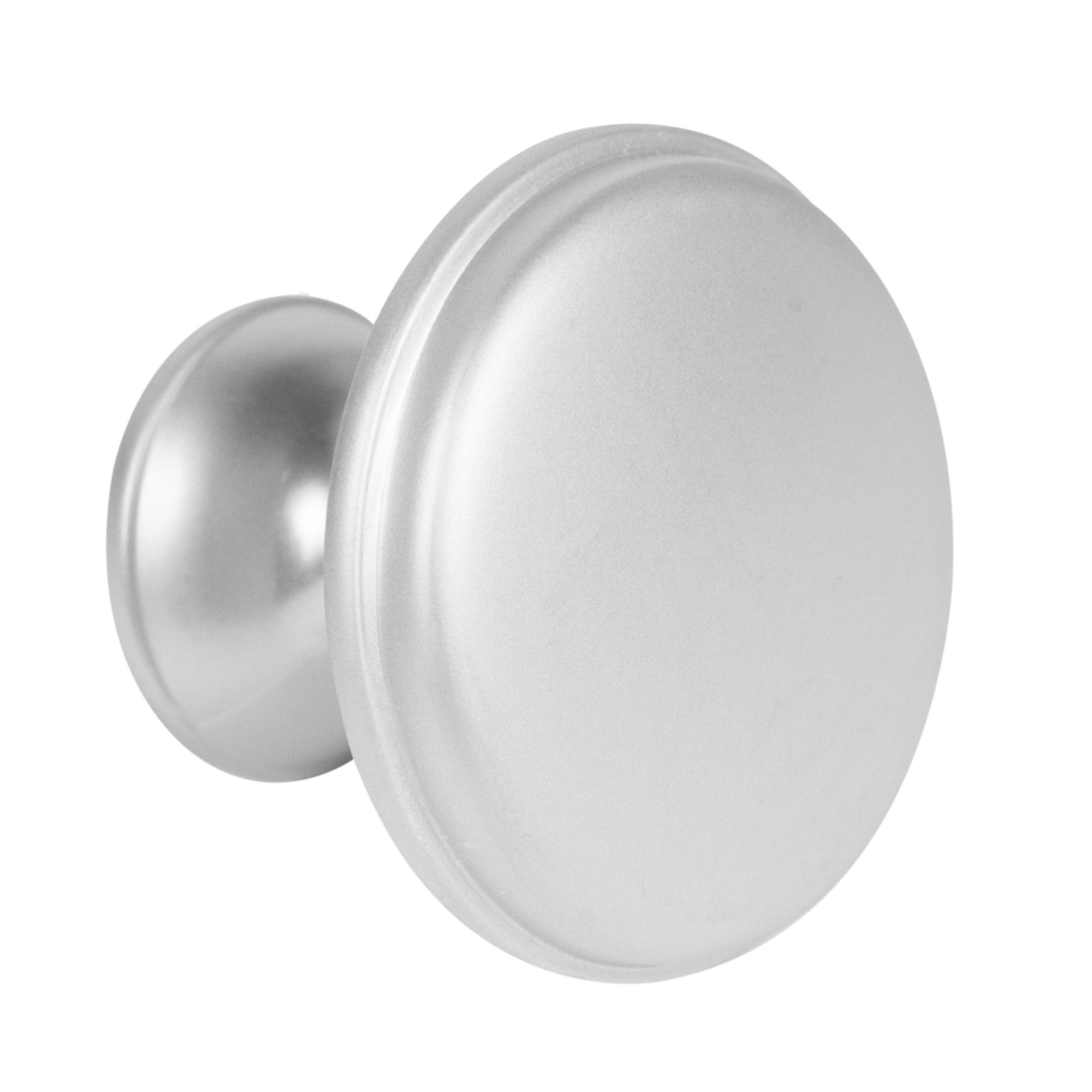 Мебельная ручка-кнопка 169 21x28 мм цвет матовый хром