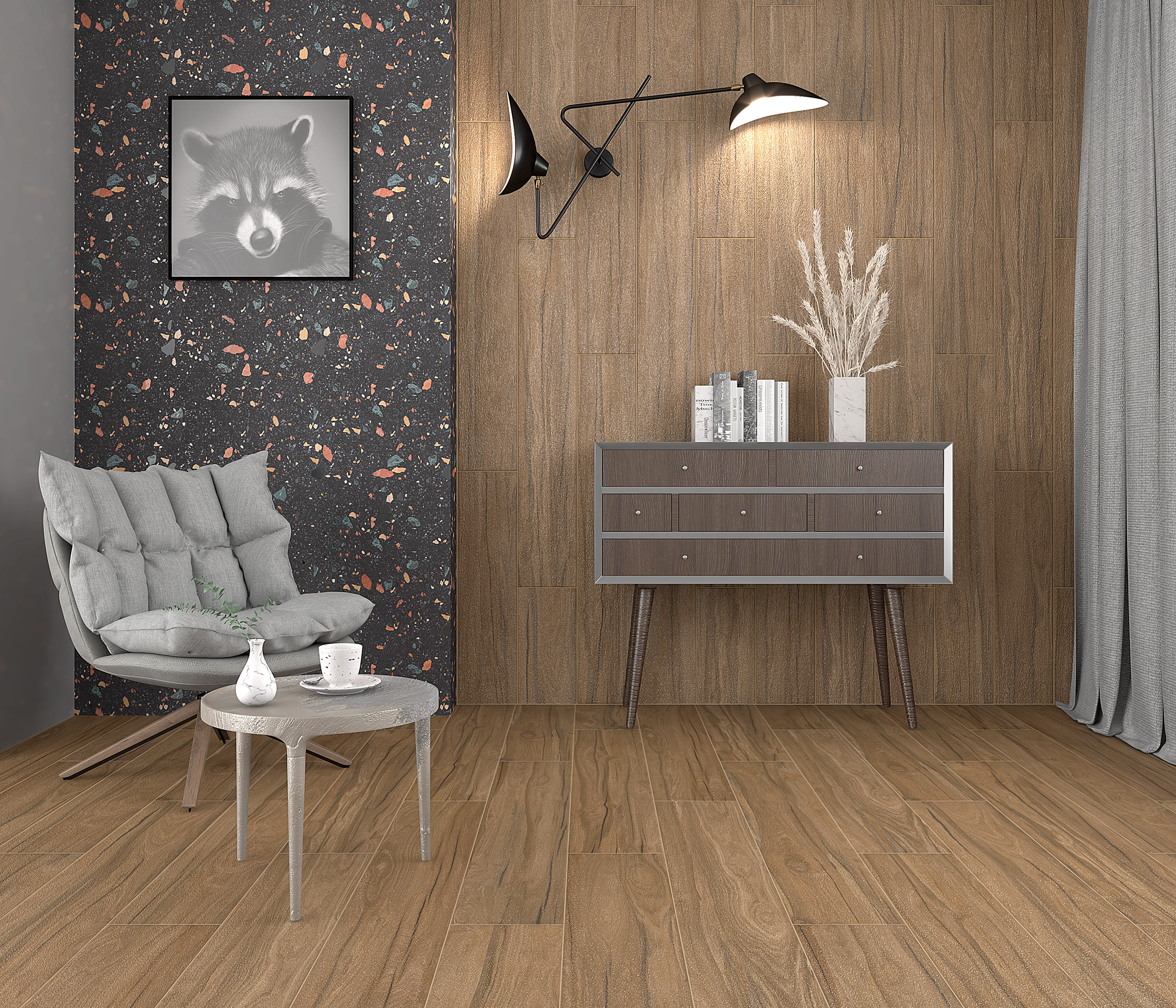 Изображение товара Керамогранит Laparet Selva 20x120 см коричневый, матовый, для пола и стен