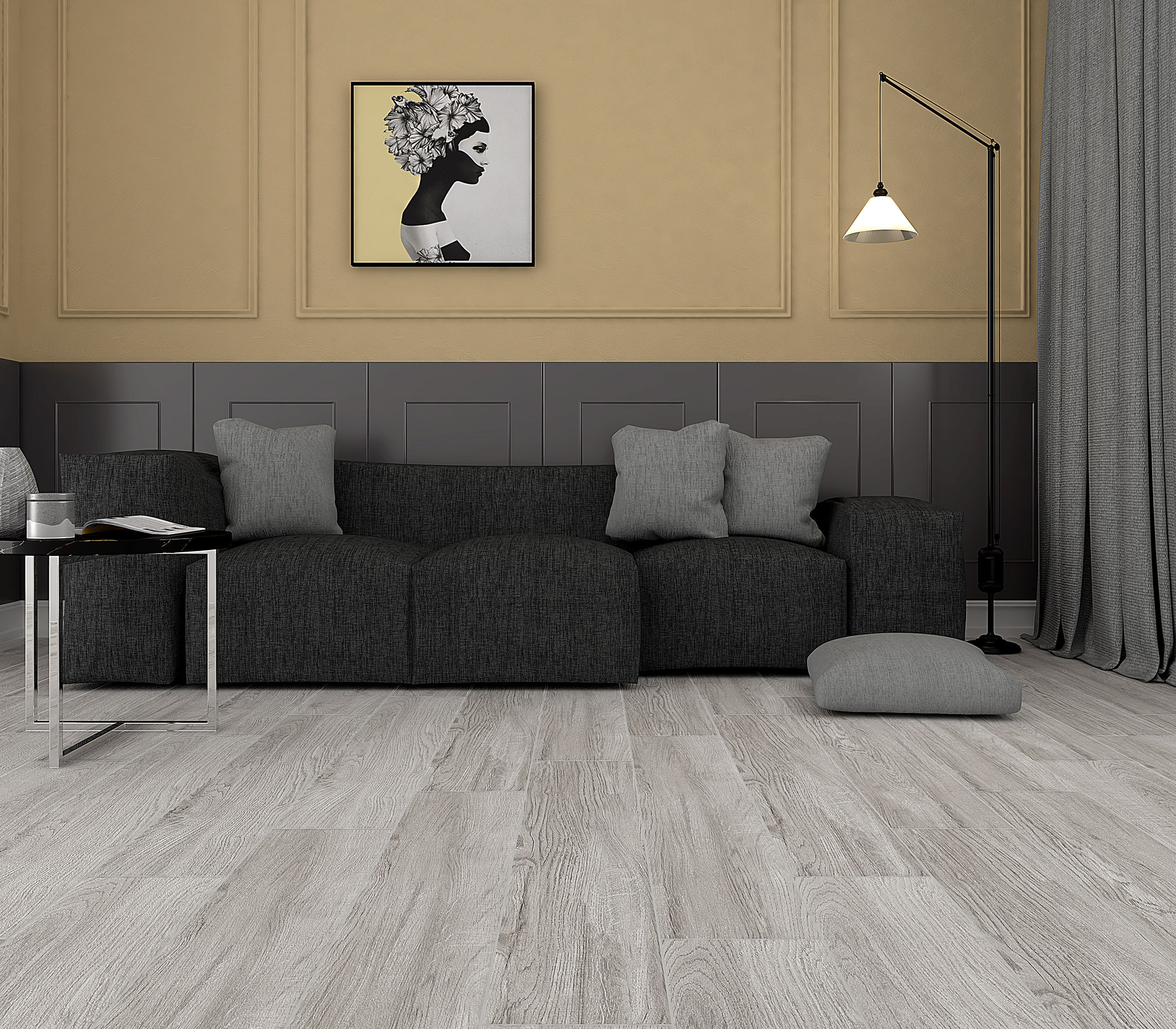 Изображение товара Керамогранит Laparet Rainwood 20x120 см серый, матовый, для пола и стен
