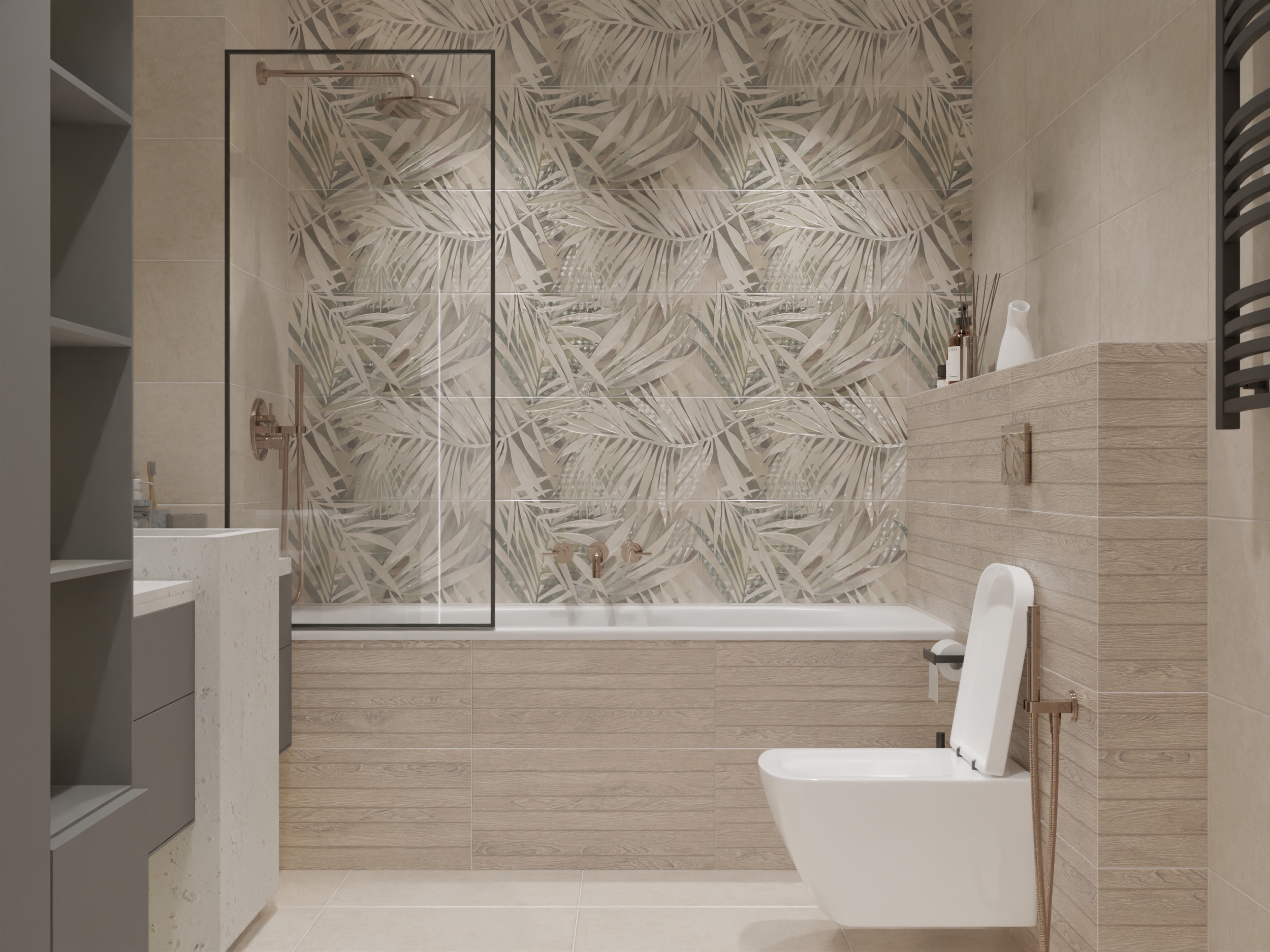 Изображение товара Керамическая плитка Azori Maple 31.5x63 см для стен светло-коричневая