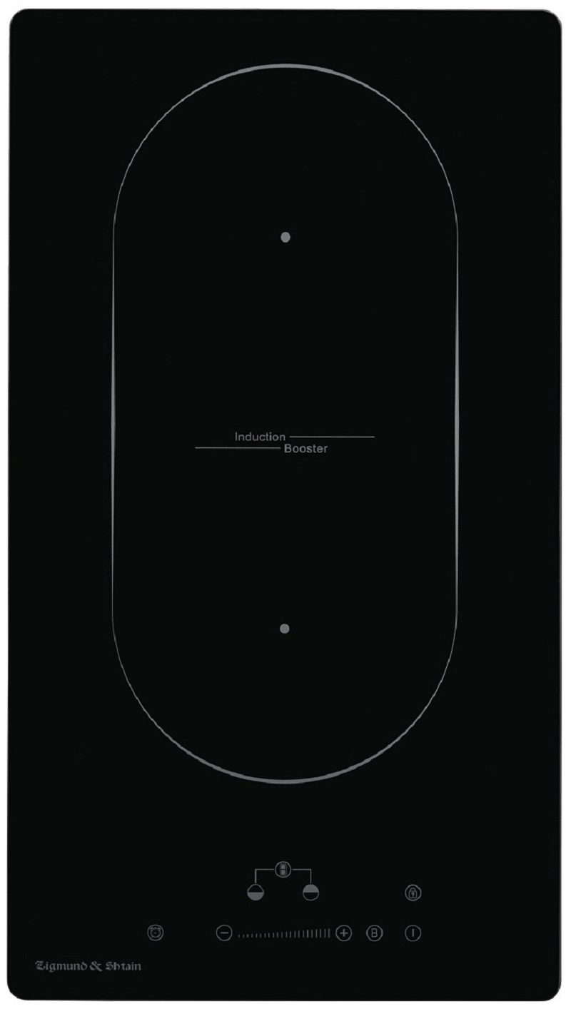 Изображение товара Стеклокерамическая варочная панель Zigmund Shtain CI 35.3 B 29 см 2 конфорки черная