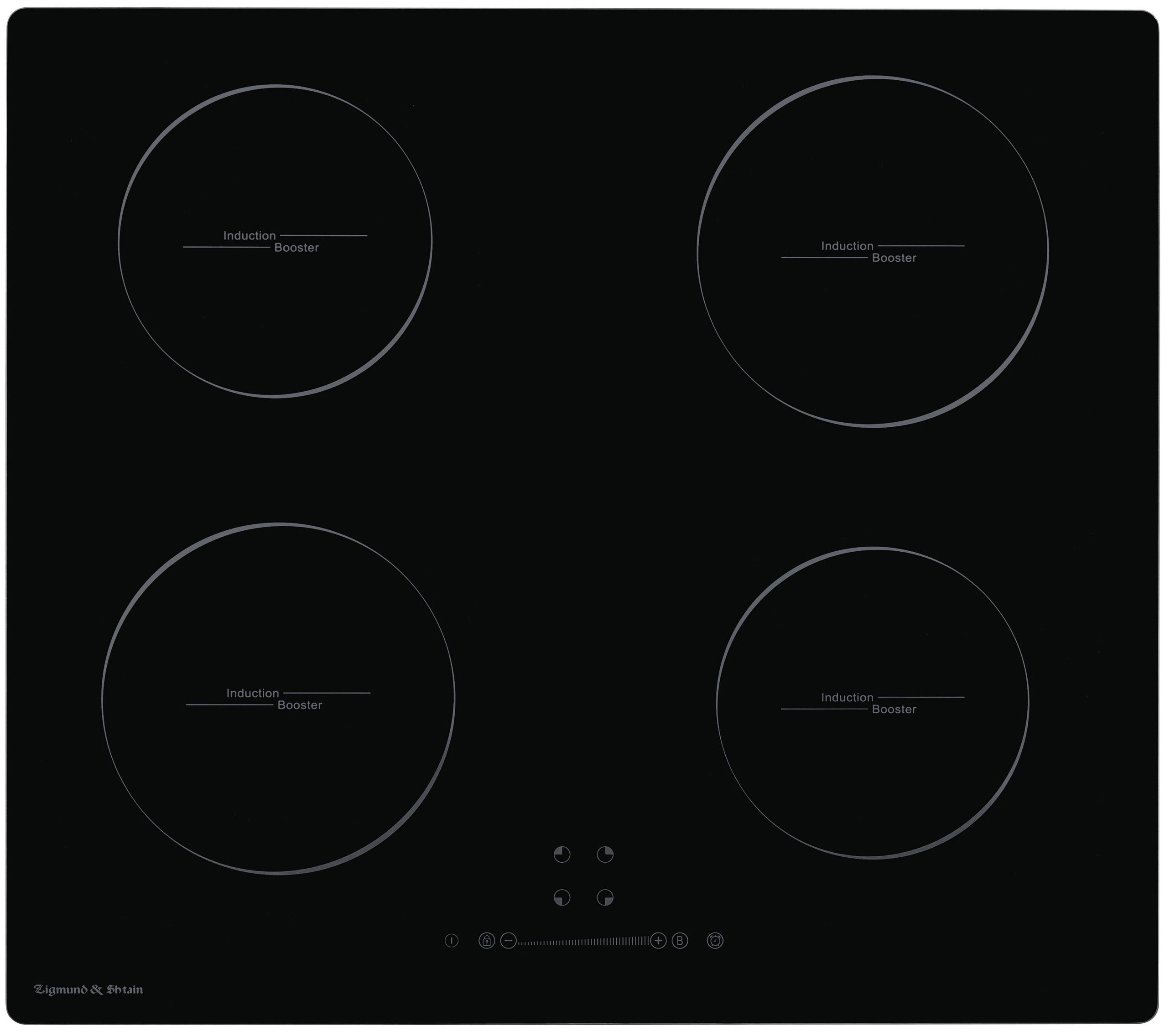 Изображение товара Стеклокерамическая индукционная варочная панель Zigmund Shtain CI 35.6 B 4 конфорки черная