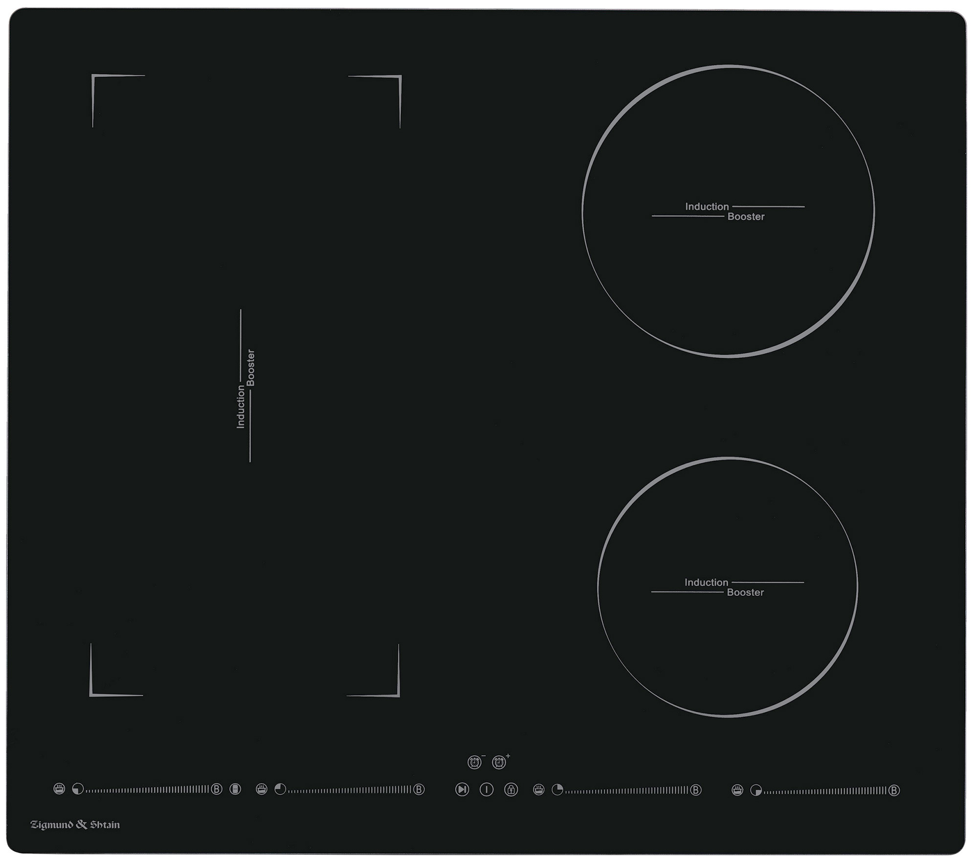 Изображение товара Индукционная стеклокерамическая варочная панель Zigmund Shtain CIS 032.60 BX 59 см 4 конфорки черны