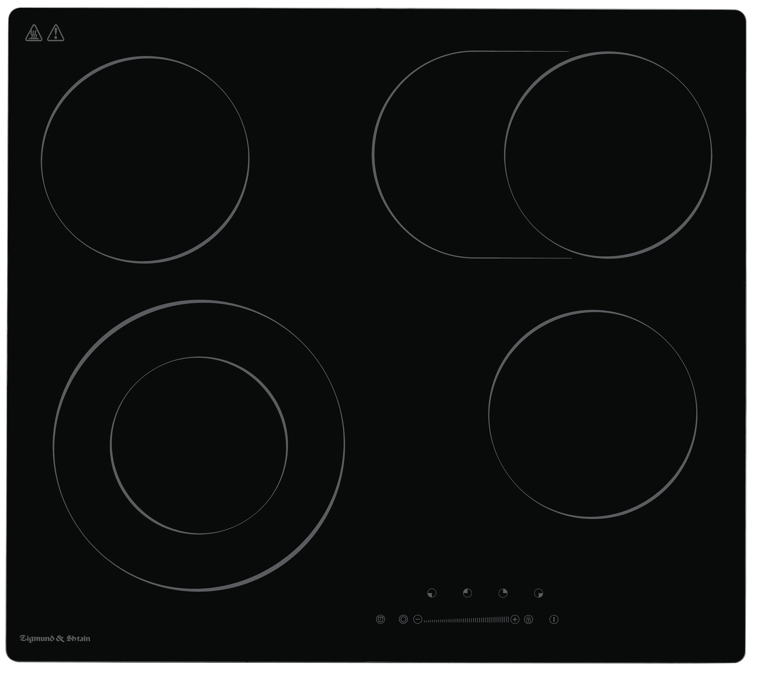 Изображение товара Стеклокерамическая варочная панель Zigmund & Shtain CN 43.6 B 4 конфорки черная
