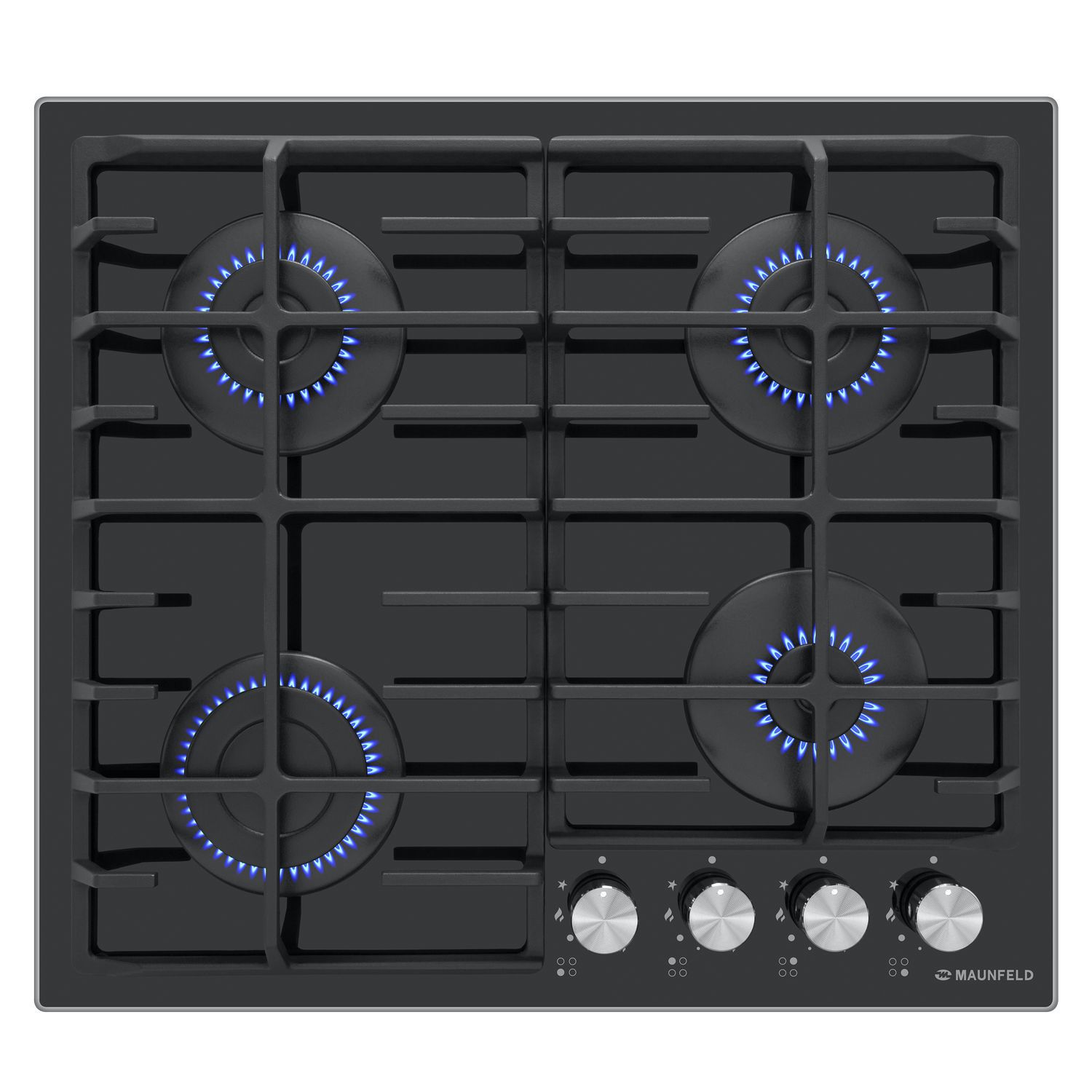 Изображение товара Газовая варочная панель Maunfeld EGHG 64.6CB-G 59 см черный с 4 конфорками