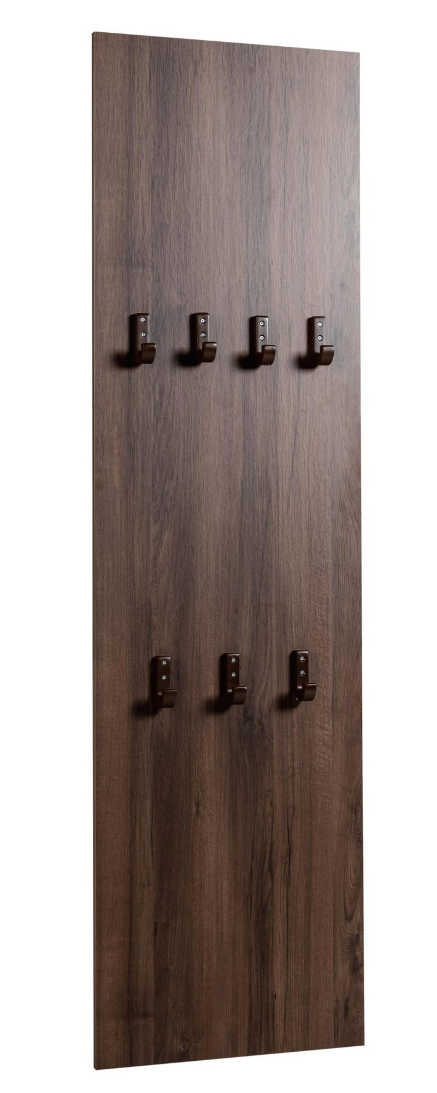 Изображение товара Настенная вешалка R-Home 50x180x7 см ЛДСП цвет орех