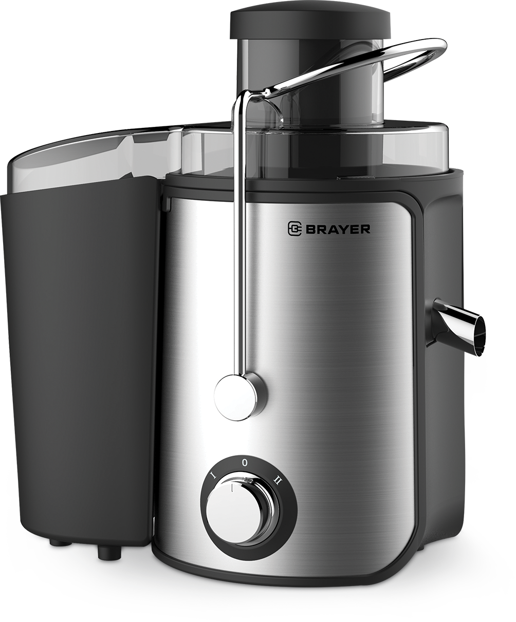 Изображение товара Соковыжималка электрическая Brayer BR1711 800 Вт цвет серо-черный Изображение товара Соковыжималка электрическая Brayer BR1711 800 Вт цвет серо-черный