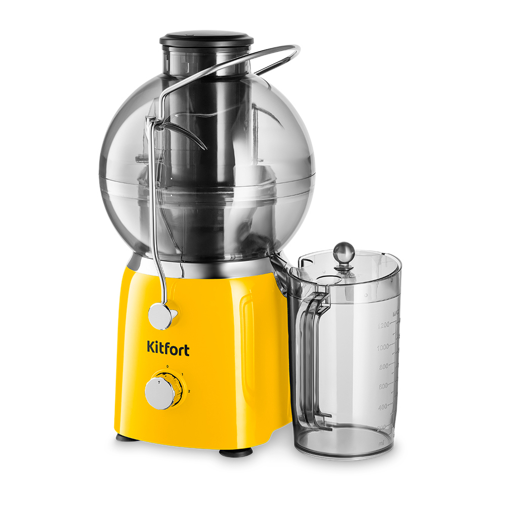 Изображение товара Электрическая соковыжималка Kitfort КТ-1144 700 Вт желтая с двумя скоростями
