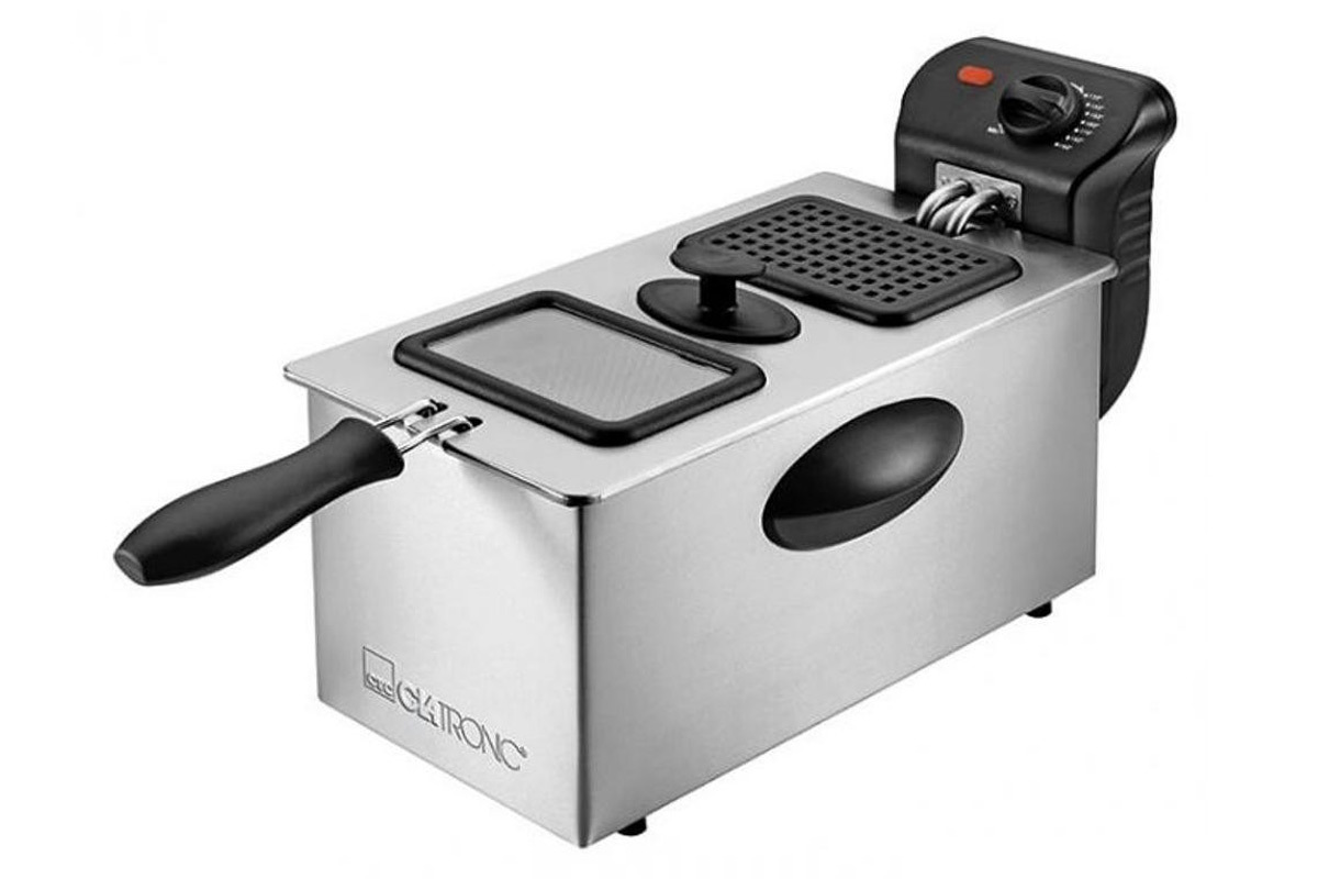 Изображение товара Электрическая фритюрница Clatronic FR 3587 inox 3 л с регулировкой температуры и стеклянной крышкой
