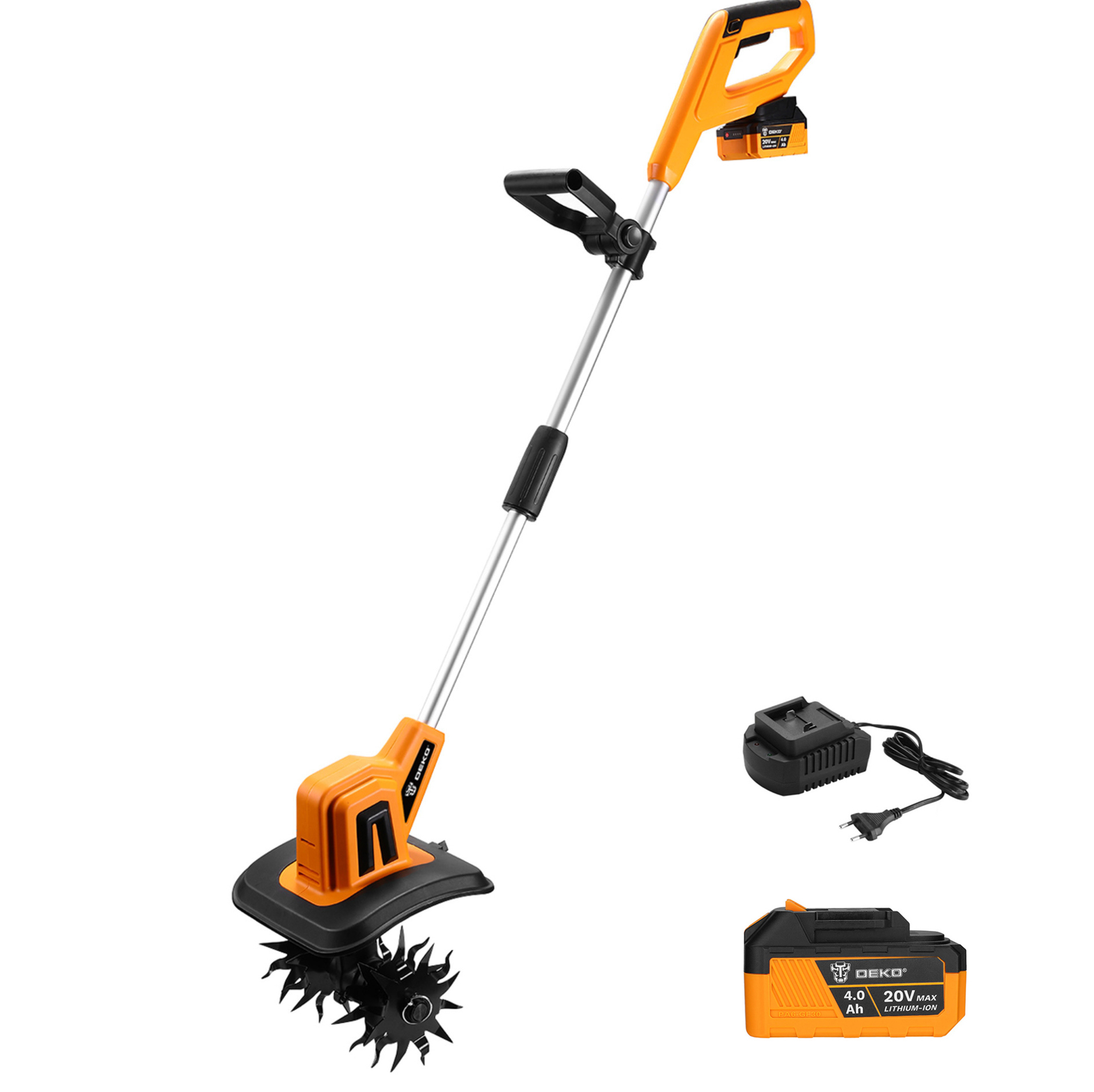 Изображение товара Культиватор аккумуляторный Deko DKET20V 20 В Li-Ion 4 Ач электрический садовый