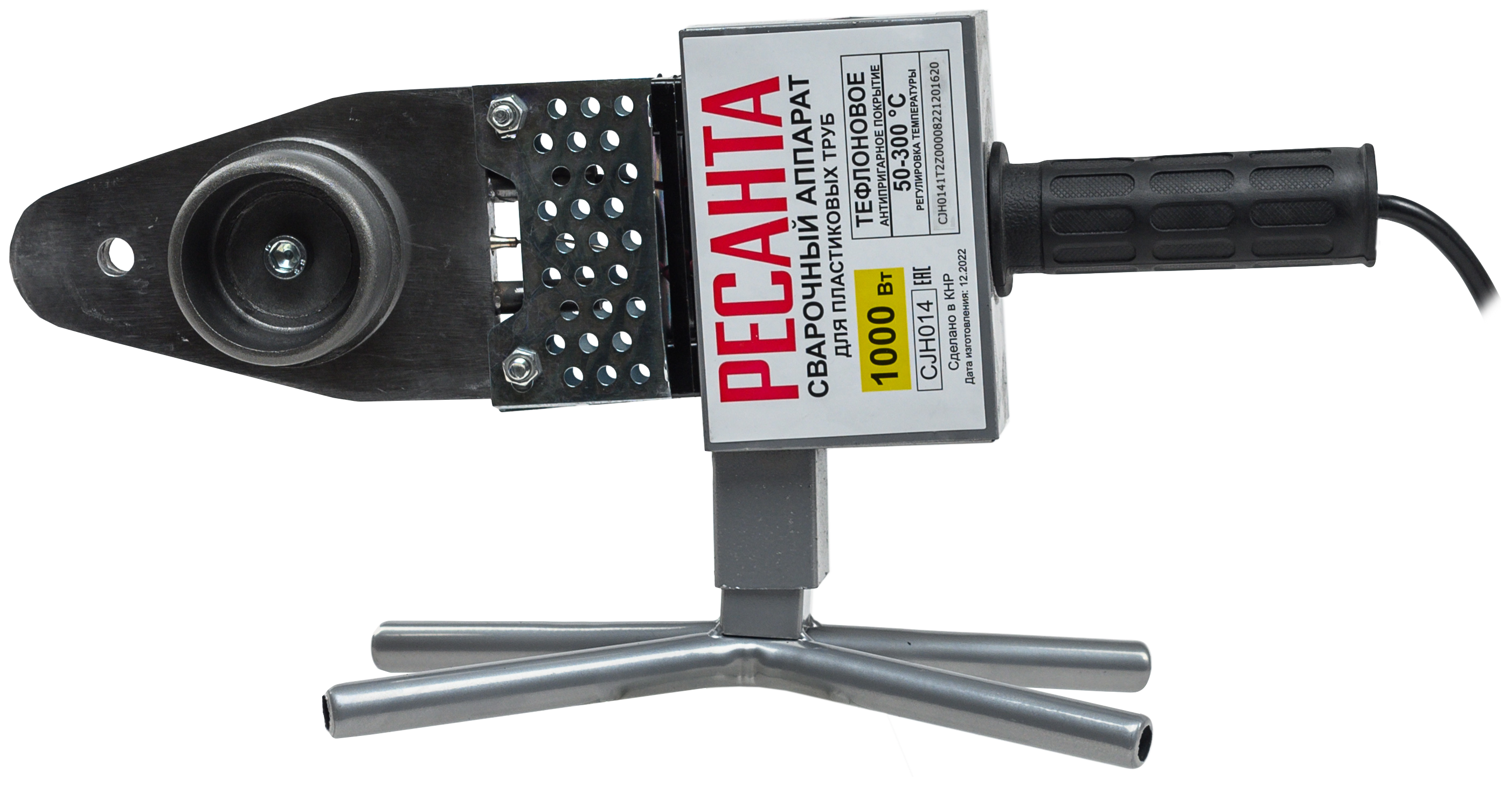 Изображение товара Аппарат для сварки ПВХ труб Ресанта АСПТ-63 1000Вт с насадками и кейсом