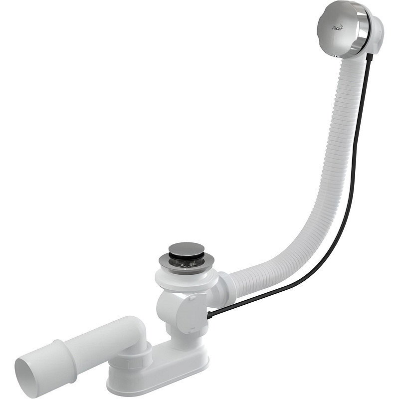 Изображение товара Слив-перелив для ванны Alcaplast A55K-RU-01 57 см хром автомат с тросиком