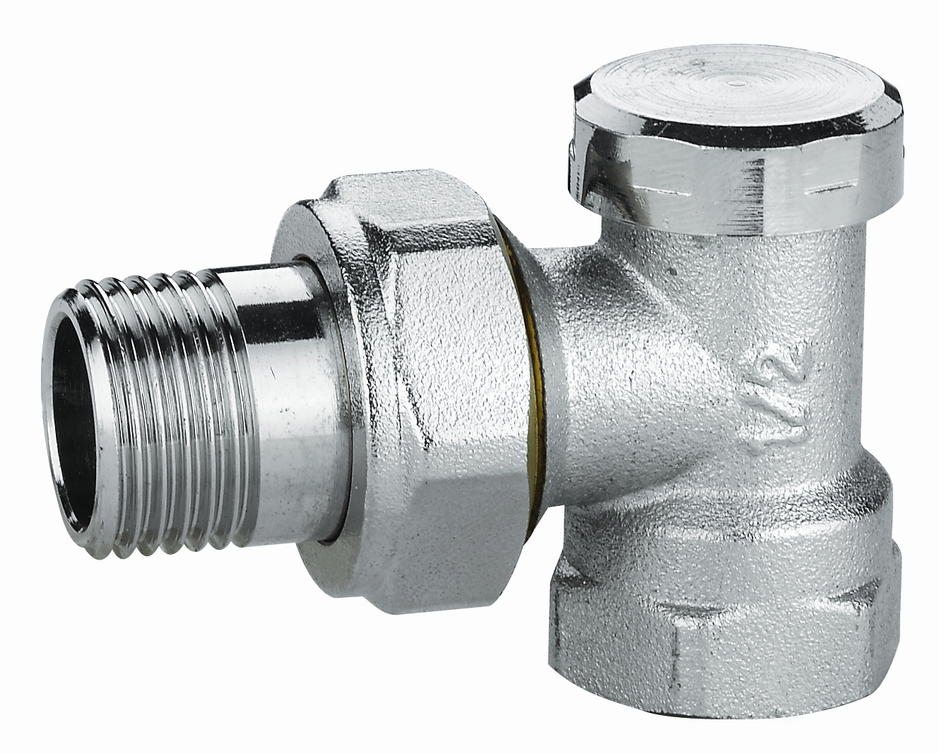 Изображение товара Обратный угловой вентиль для радиатора 1/2" латунь Спец