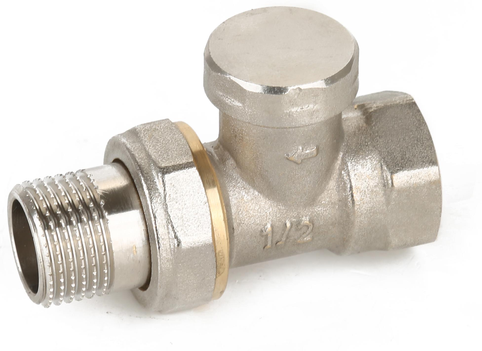 Изображение товара Вентиль для радиатора прямой разъемный Спец 1/2" латунь обратный 110°C 25 бар Китай