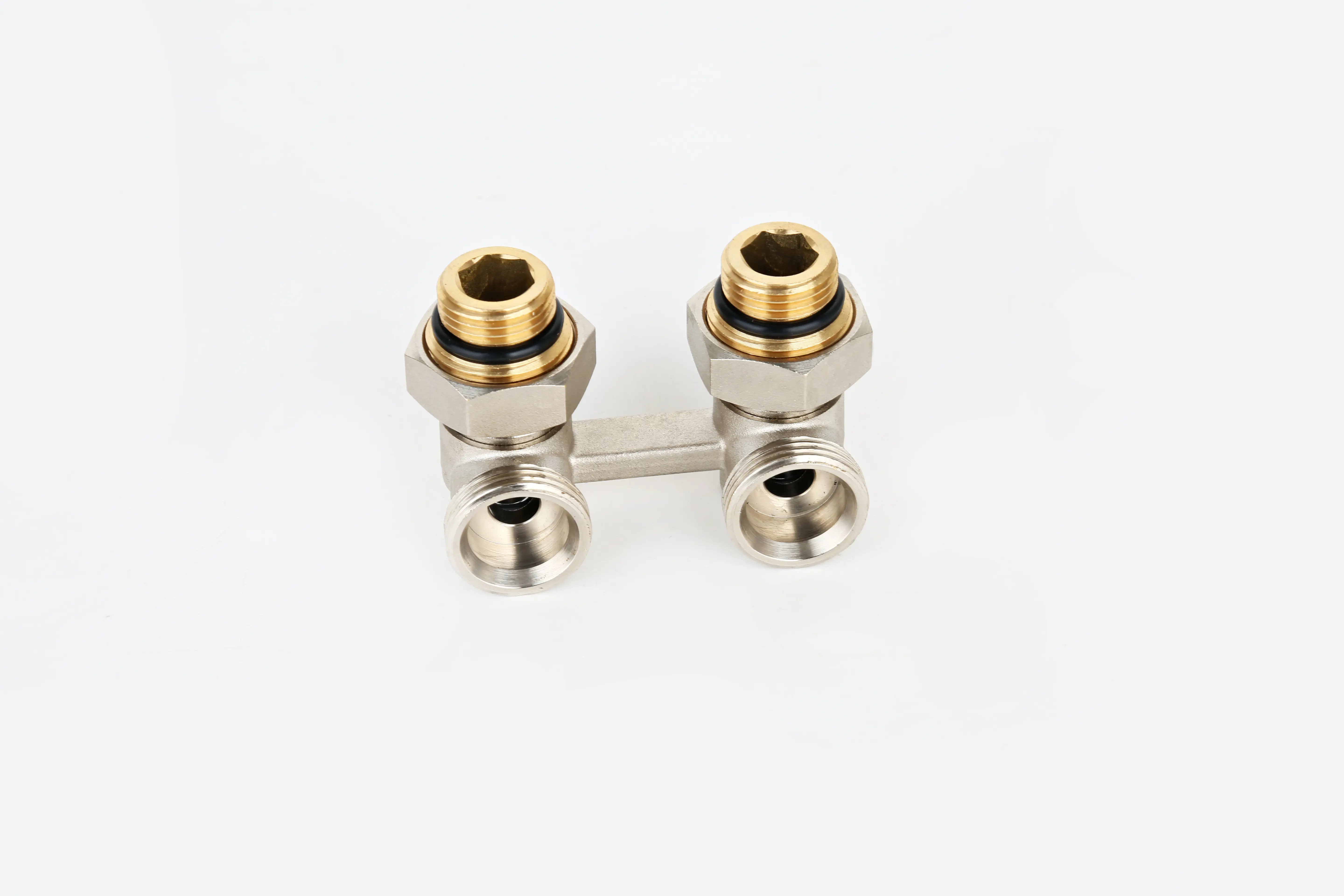 Узел нижнего подключения угловой Н-образный Спец 1/2"x3/4" латунь - 6