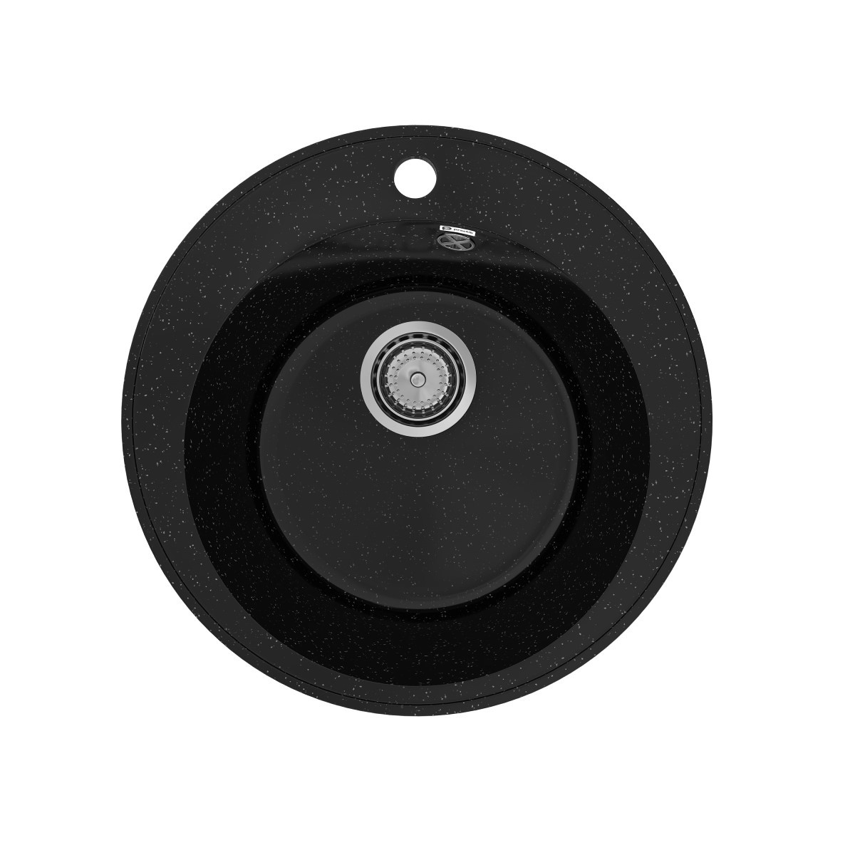 Изображение товара Врезная мойка Practik PR-475 47.50x47.50x17 см искусственный камень цвет оникс