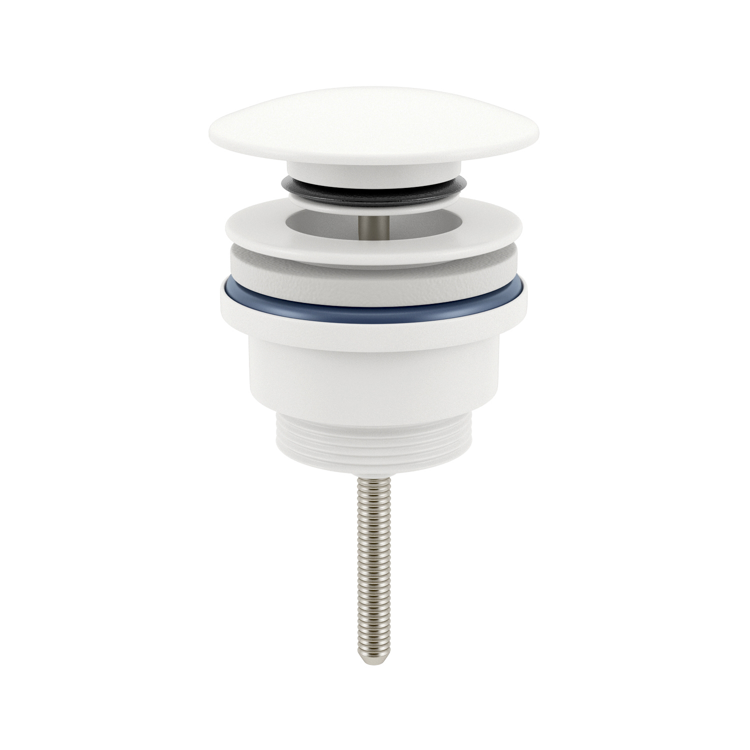 Изображение товара Универсальный донный клапан для раковины WELLSEE Drainage System 182143000, латунь, белый, механизм