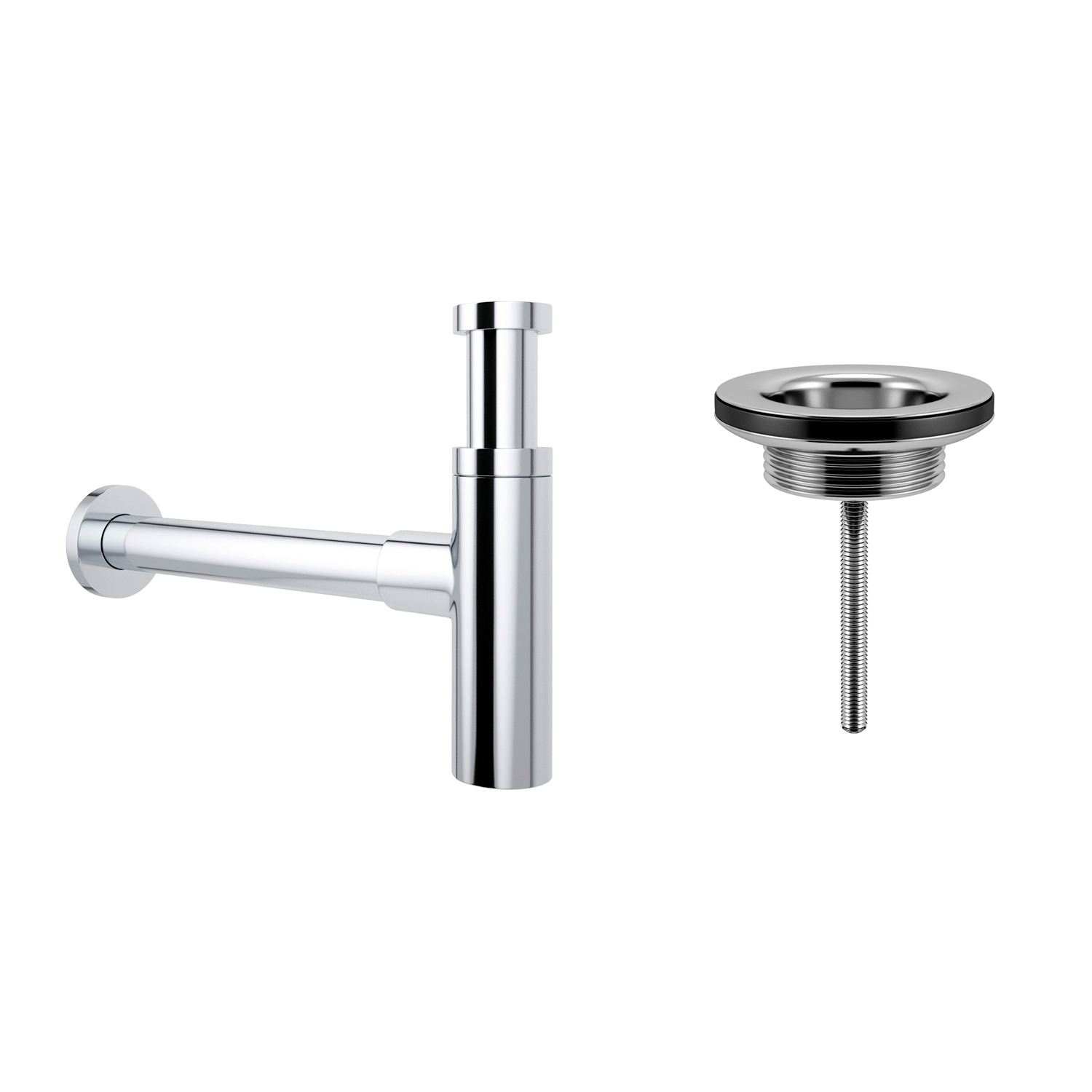Изображение товара Набор сифона и донного клапана Wellsee Drainage System 182119005 хром
