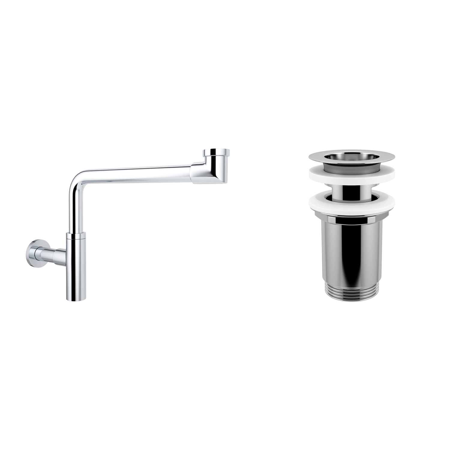 Изображение товара Комплект сифона и донного клапана Wellsee Drainage System 182124004 хром