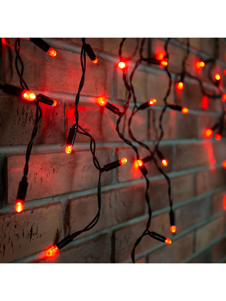 Изображение товара Электрогирлянда Neon-night бахрома 0.6м 24 нитей красный светлинг для внутреннего и наружного декор