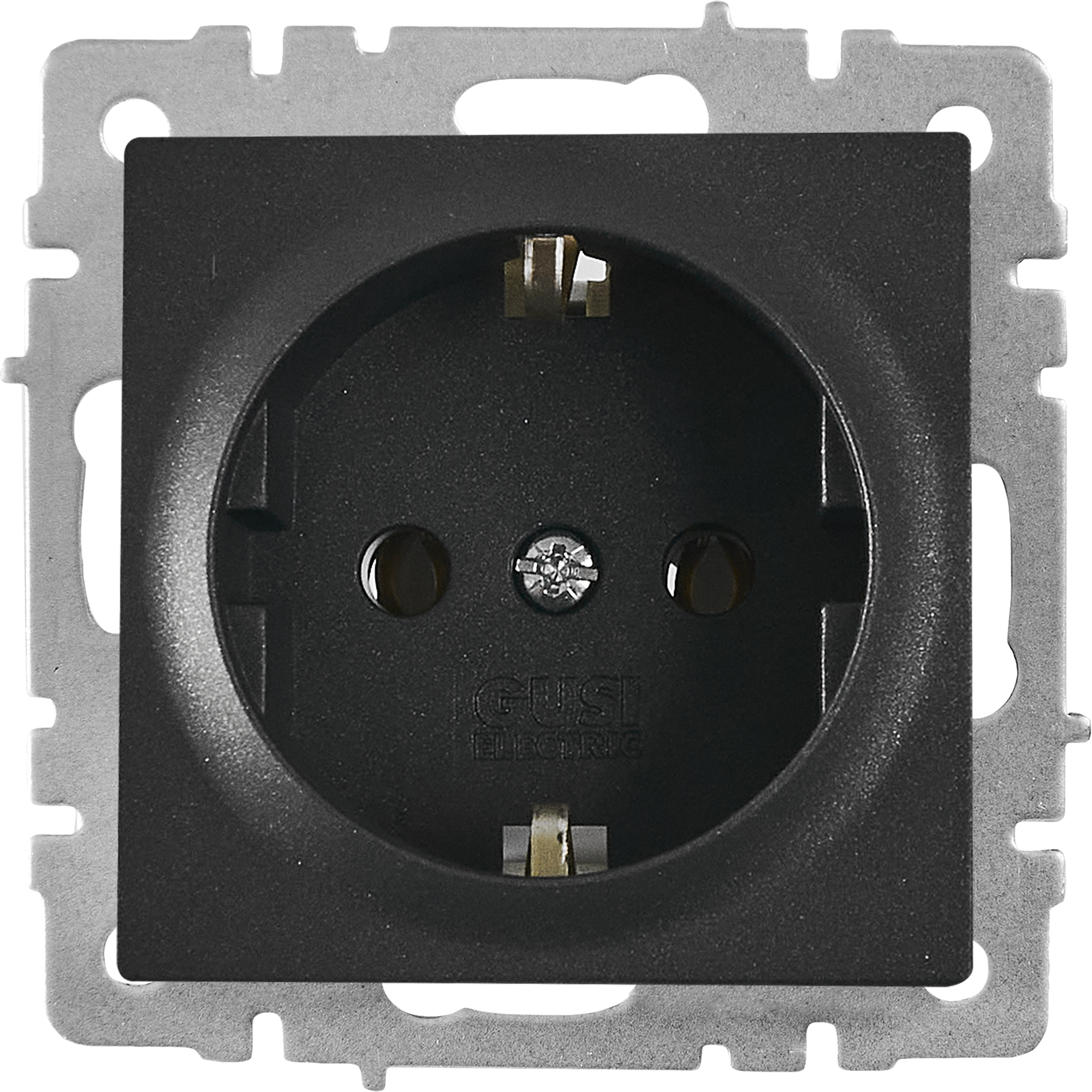 Изображение товара Розетка встраиваемая Gusi Electric Ugra с заземлением и IP44 графит