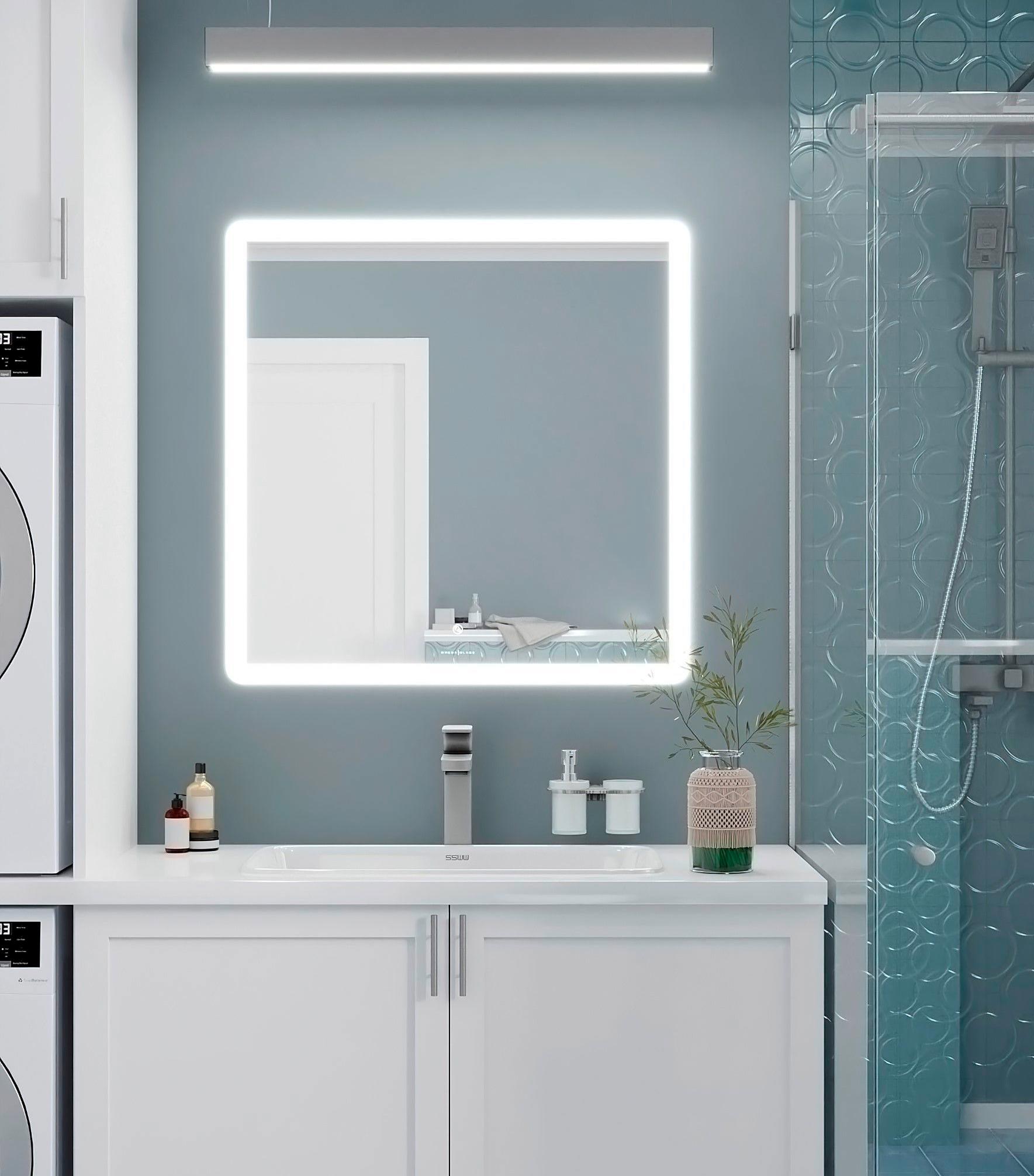 Изображение товара Зеркало для ванной Omega Glass Тип 1 SD30 с подсветкой 70x70 см квадратное