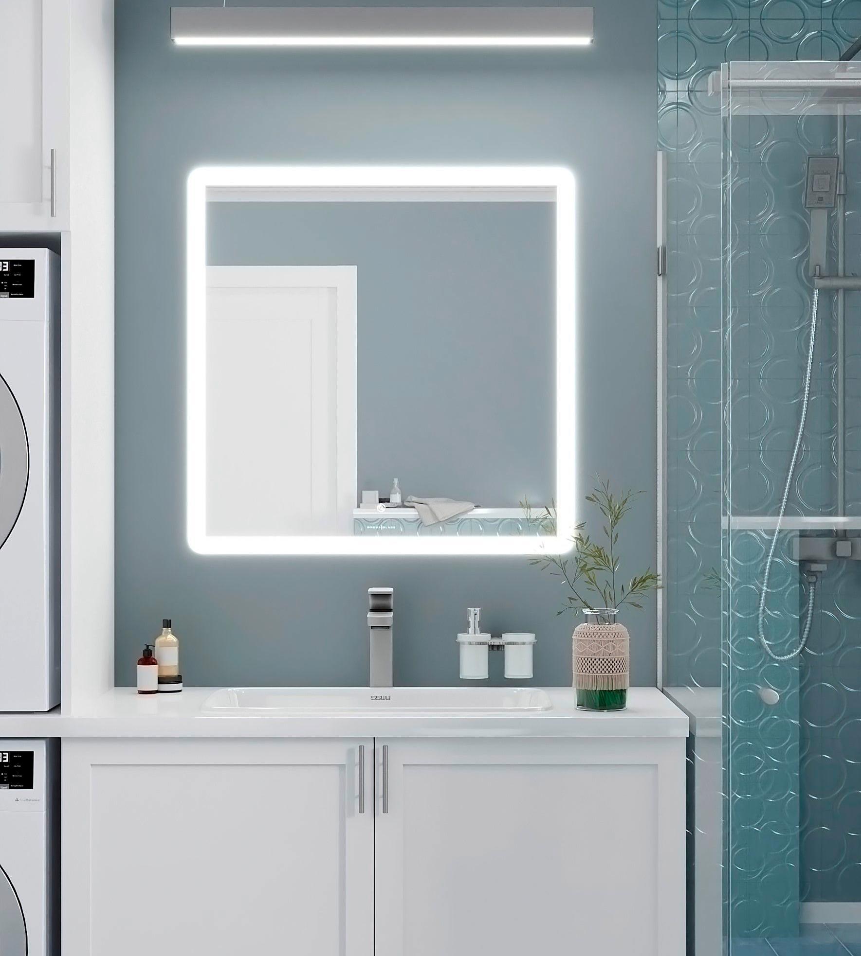 Изображение товара Зеркало для ванной Omega Glass Тип 2 SD302 с подсветкой 70x70 см квадратное