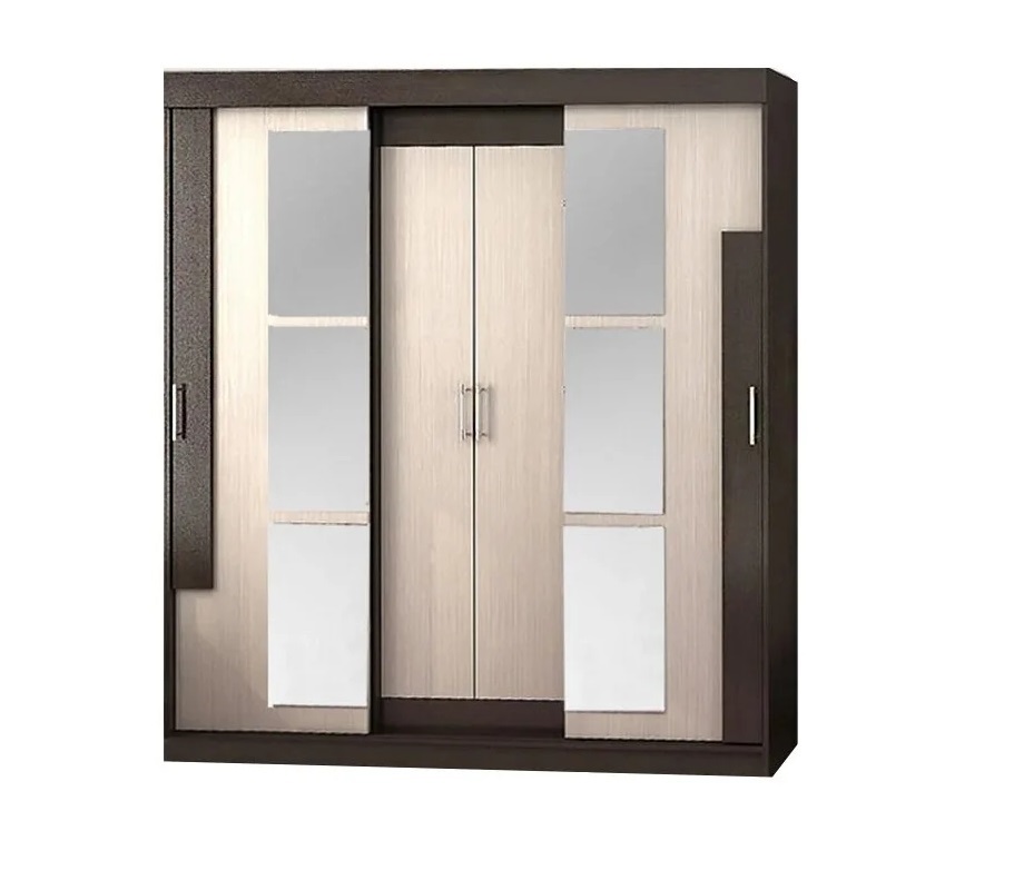 Изображение товара Шкаф-купе Стендмебель Фея 210x160x52 см с зеркалом и полками дуб