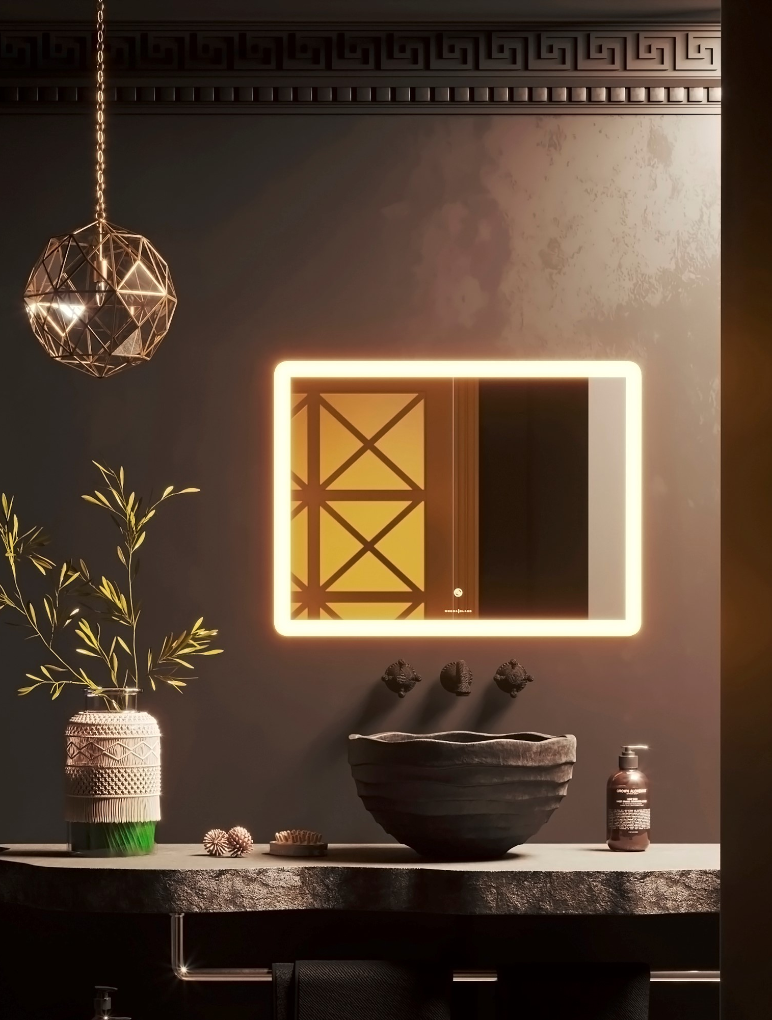 Изображение товара Зеркало для ванной Omega Glass Тип 3 SD613 с подсветкой 50x60 см прямоугольное