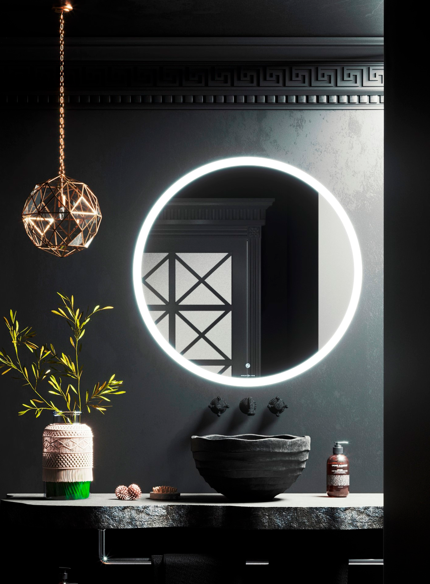 Изображение товара Зеркало для ванной Omega Glass Тип 4 SD984 с подсветкой 110 см круглое