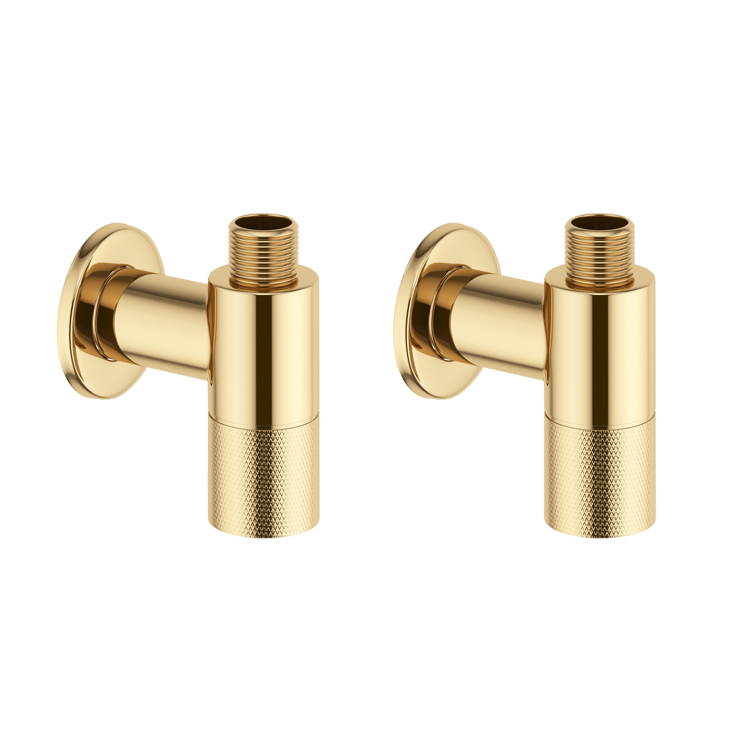 Изображение товара Угловой вентиль Wellsee Drainage System 1/2x3/8 дюйма, латунь, золотое покрытие