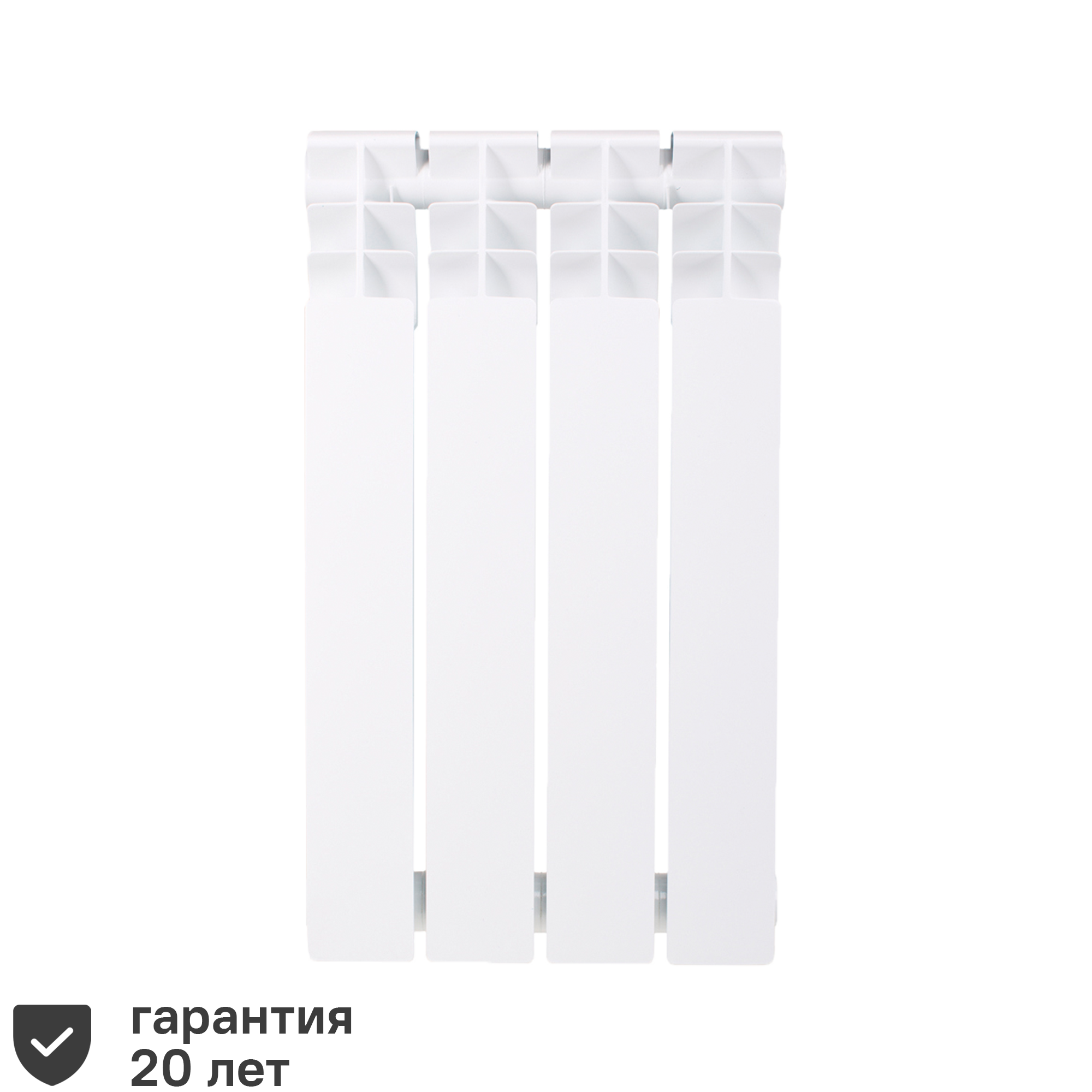 Изображение товара Радиатор секционный Equation Bimetal 500/80 4 секции боковое подключение белый