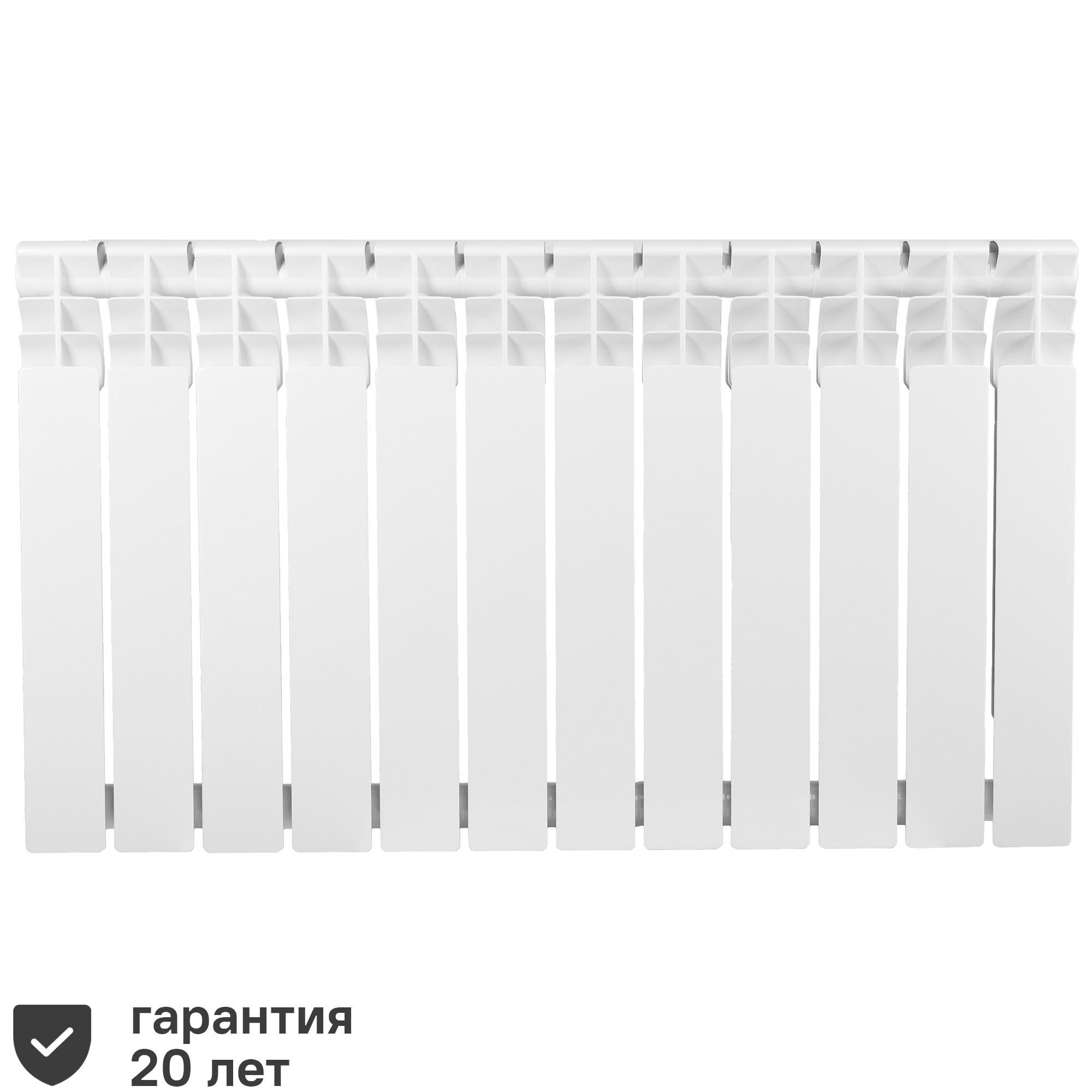 Изображение товара Радиатор секционный Equation Bimetal 500/80 12 секций боковое подключение белый