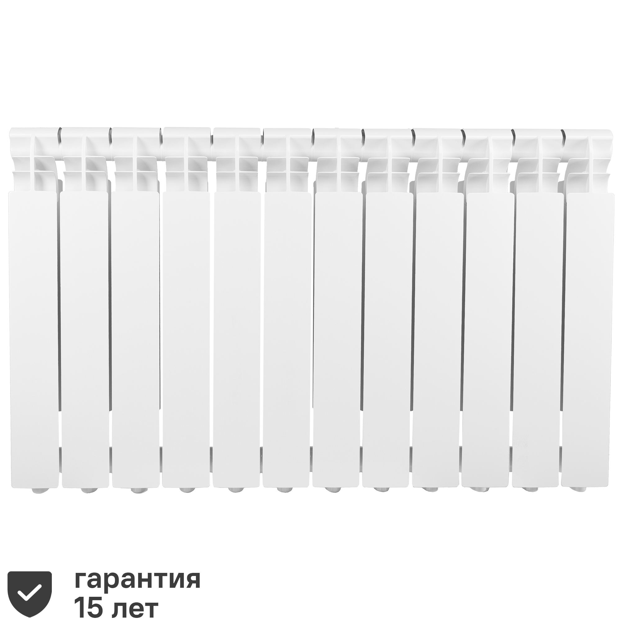 Изображение товара Радиатор секционный Equation Aluminium 500/96 12 секций боковое подключение алюминий белый