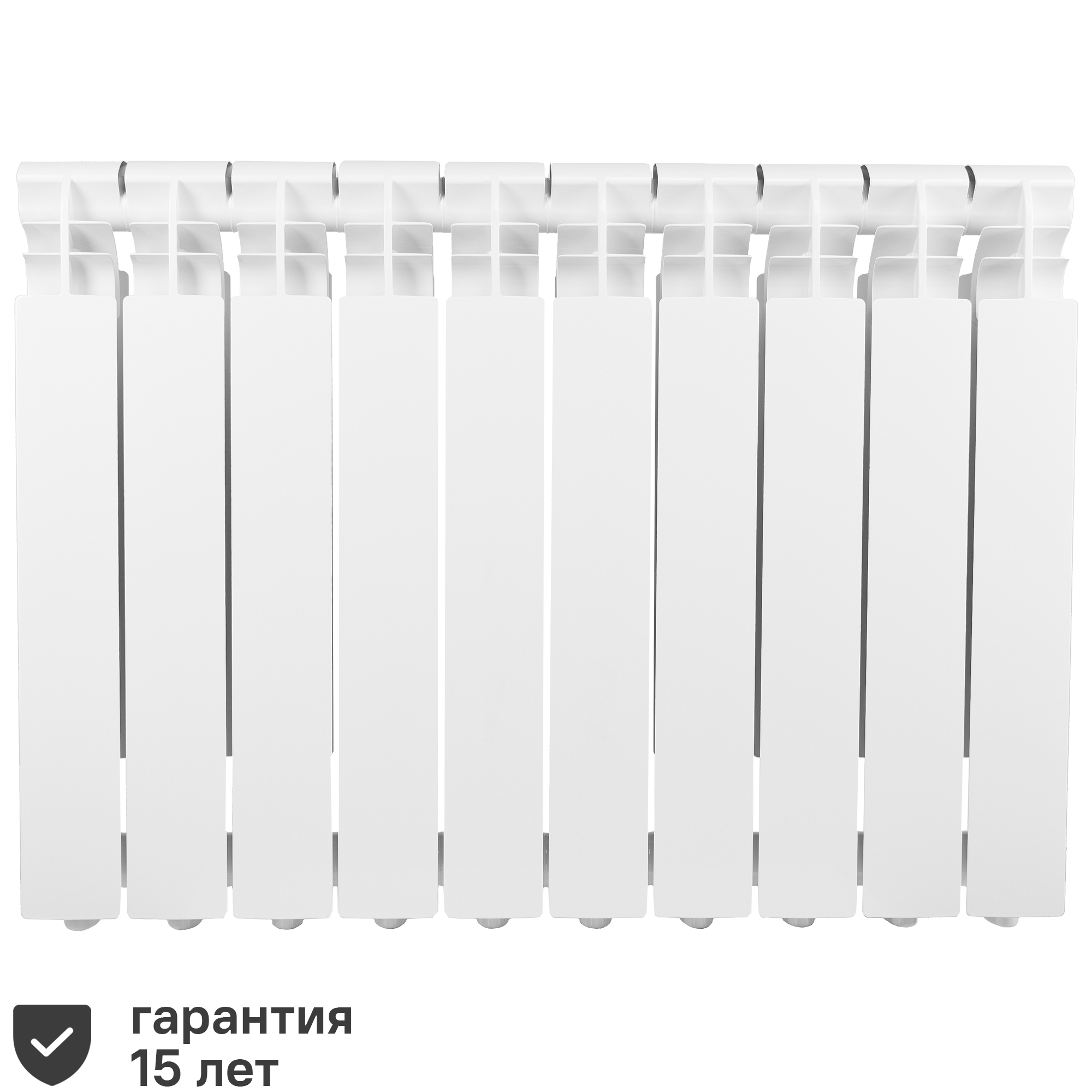 Изображение товара Радиатор секционный aluminium 500/96 10 секций белый современный дизайн