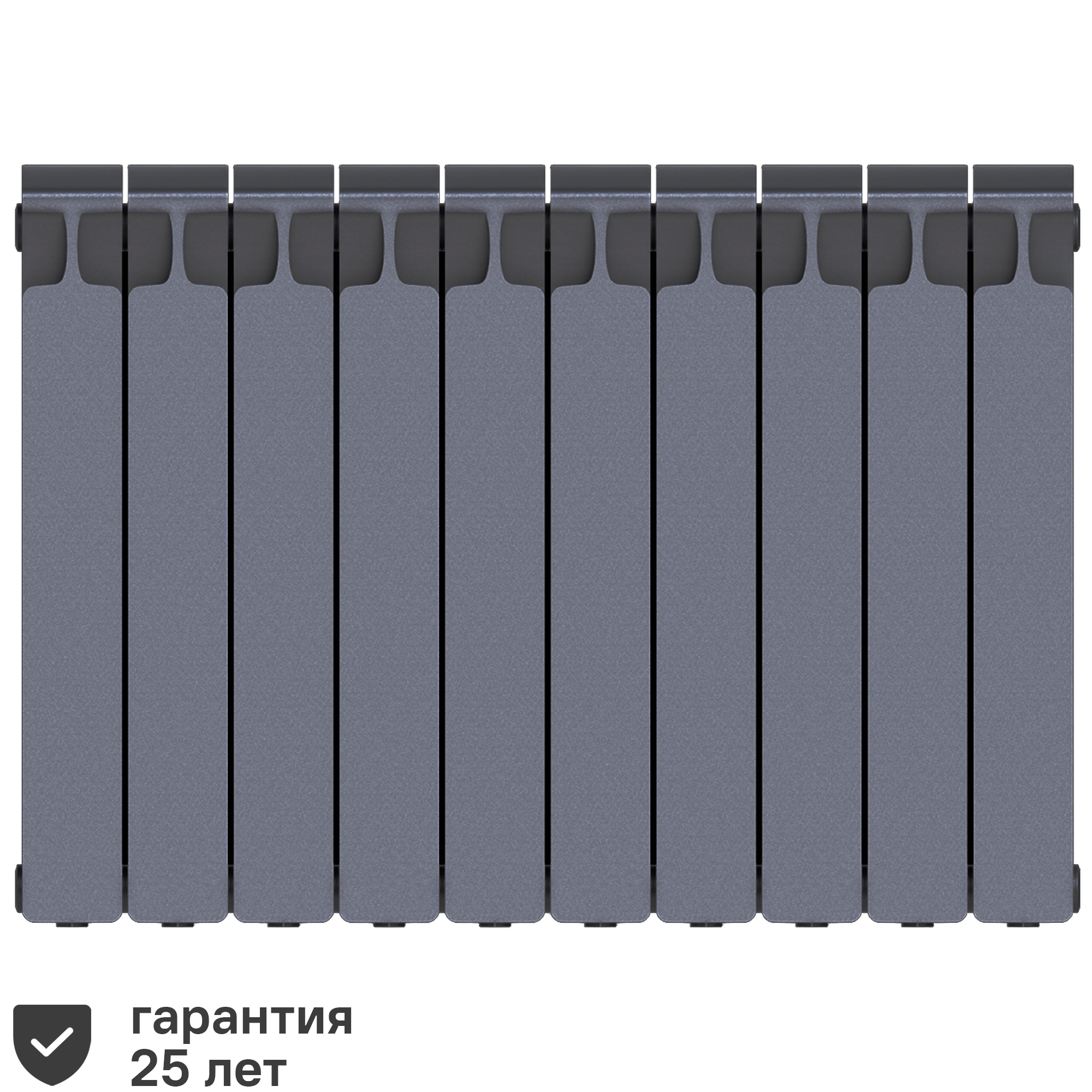 Изображение товара Радиатор секционный Rifar Monolit M50010RAL7012 10 секций биметалл высокий 30 атм