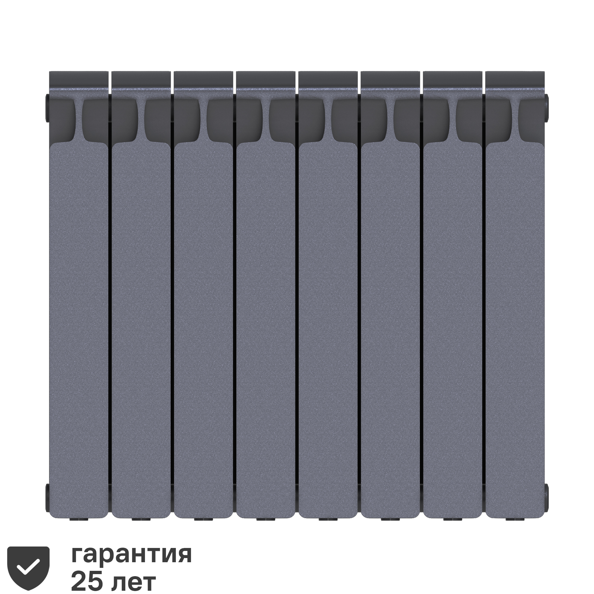 Изображение товара Радиатор секционный Rifar Monolit M50008RAL7012 8 секций боковое подключение