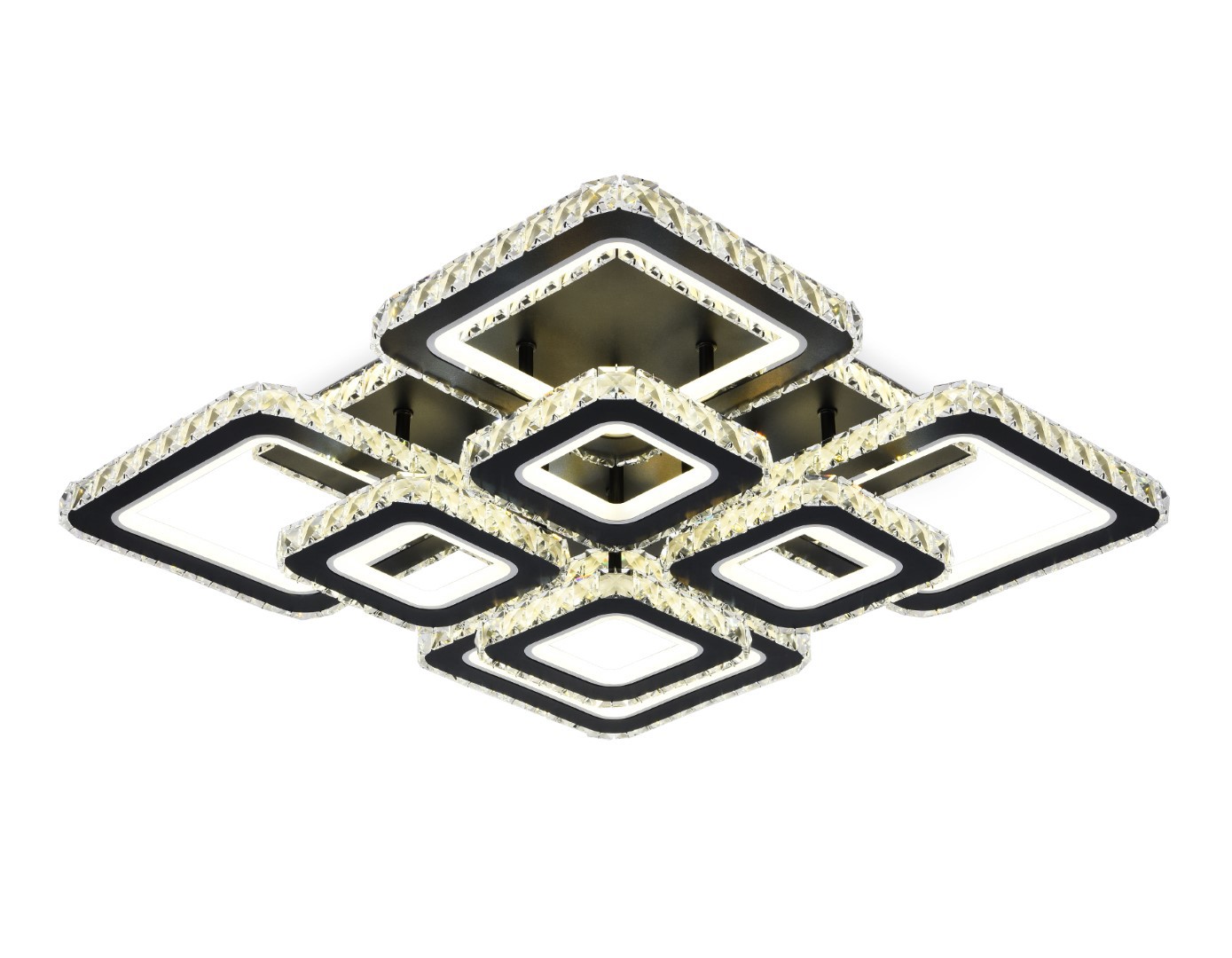 Изображение товара Люстра потолочная Ambrella Light FA1738 с пультом управление 23 м² черный акрил