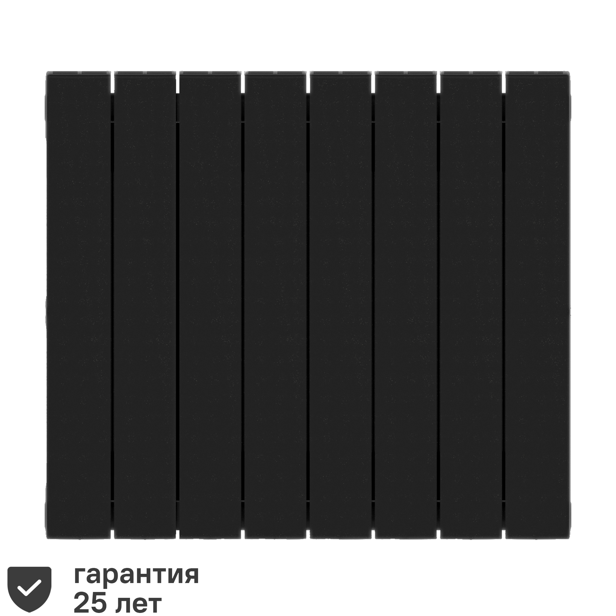 Изображение товара Радиатор секционный Rifar Supremo S50008RAL9005 500/90 8 секций боковое подключение биметалл черный