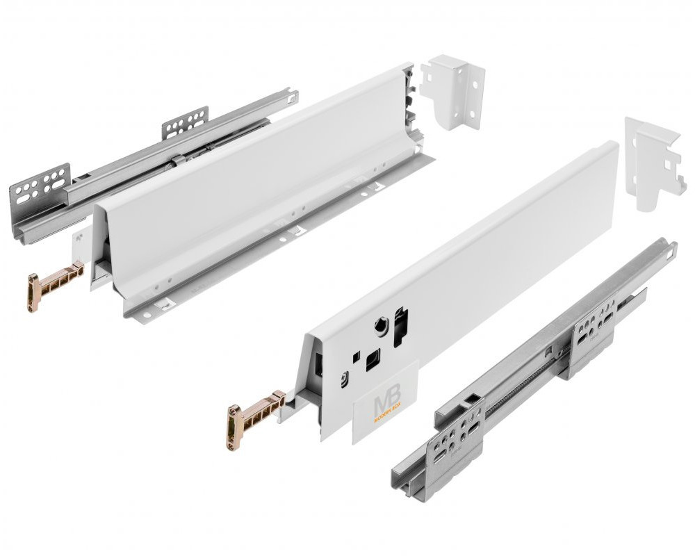 Изображение товара Модерн Бокс L-550 мм низкий белый - мебельная система выдвижения высокого качества