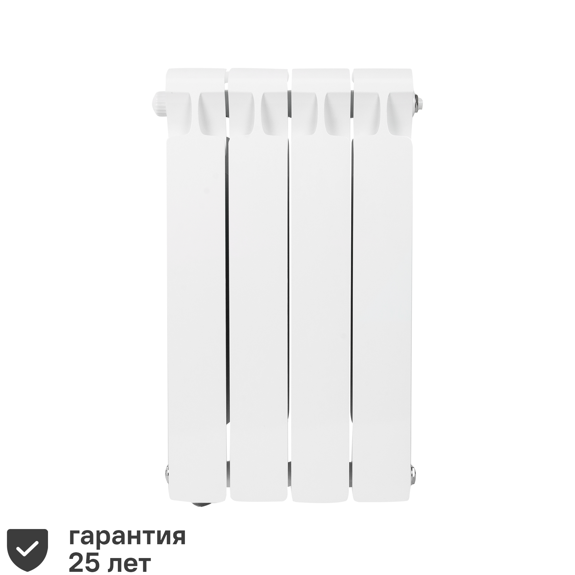 Изображение товара Радиатор секционный Rifar Monolit 500/100 биметалл 4 секции нижнее левое подключение цвет белый