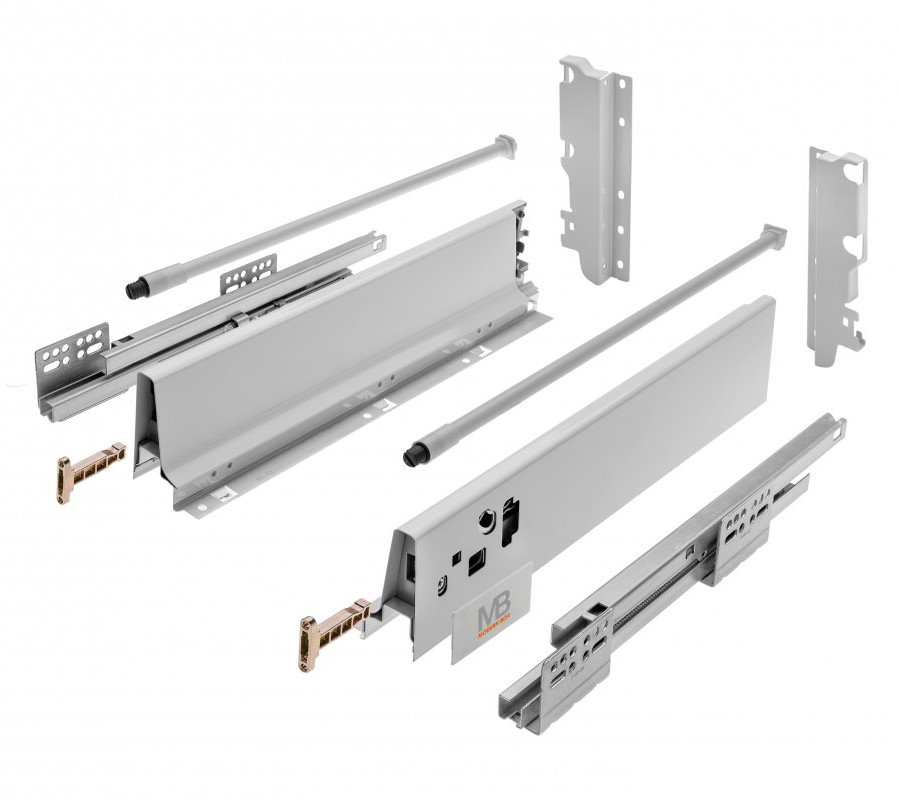 Изображение товара Модерн Бокс push to open L-400 высокий серый мебельная система выдвижения