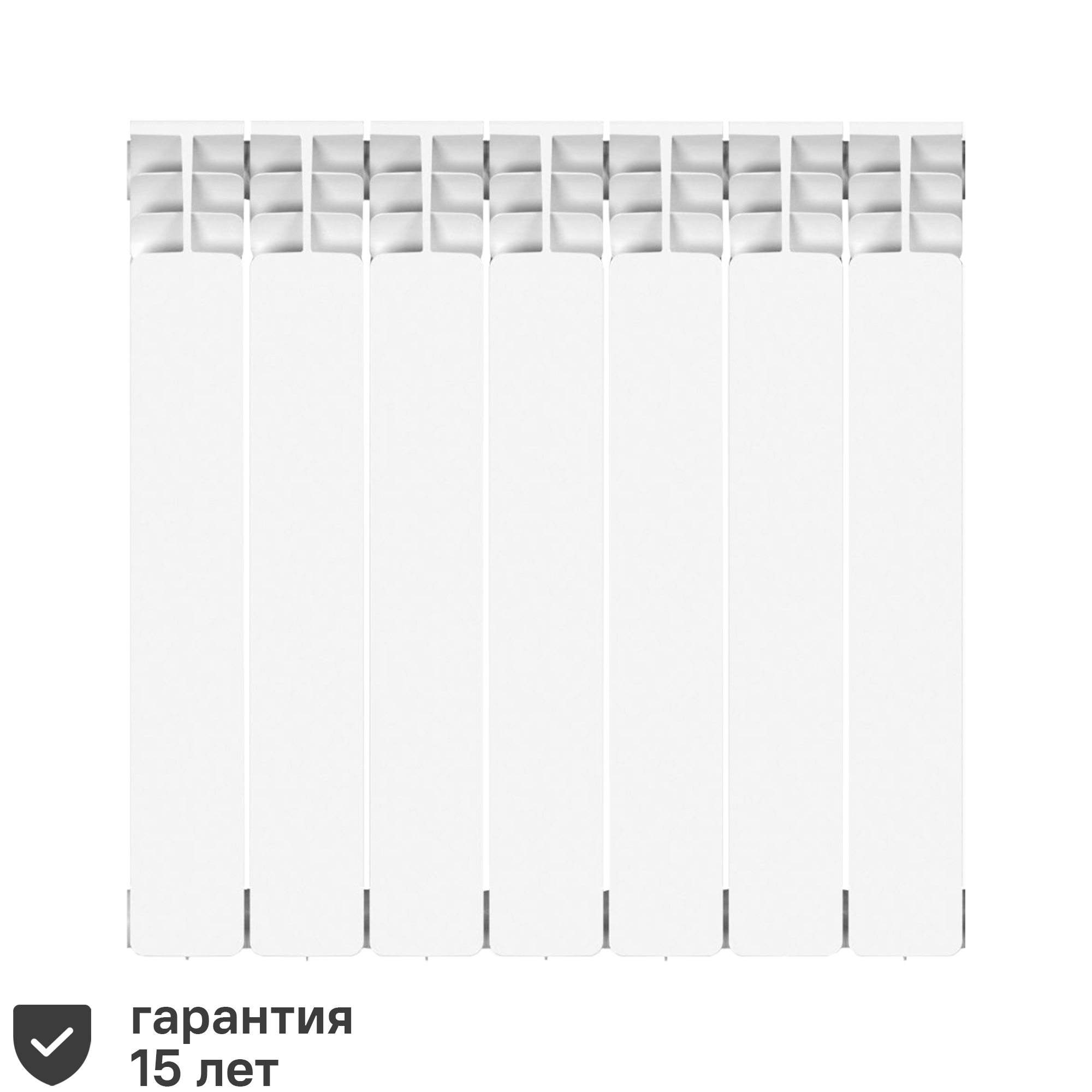 Изображение товара Радиатор секционный Equation Bimetal 500/100 7 секций боковое подключение белый